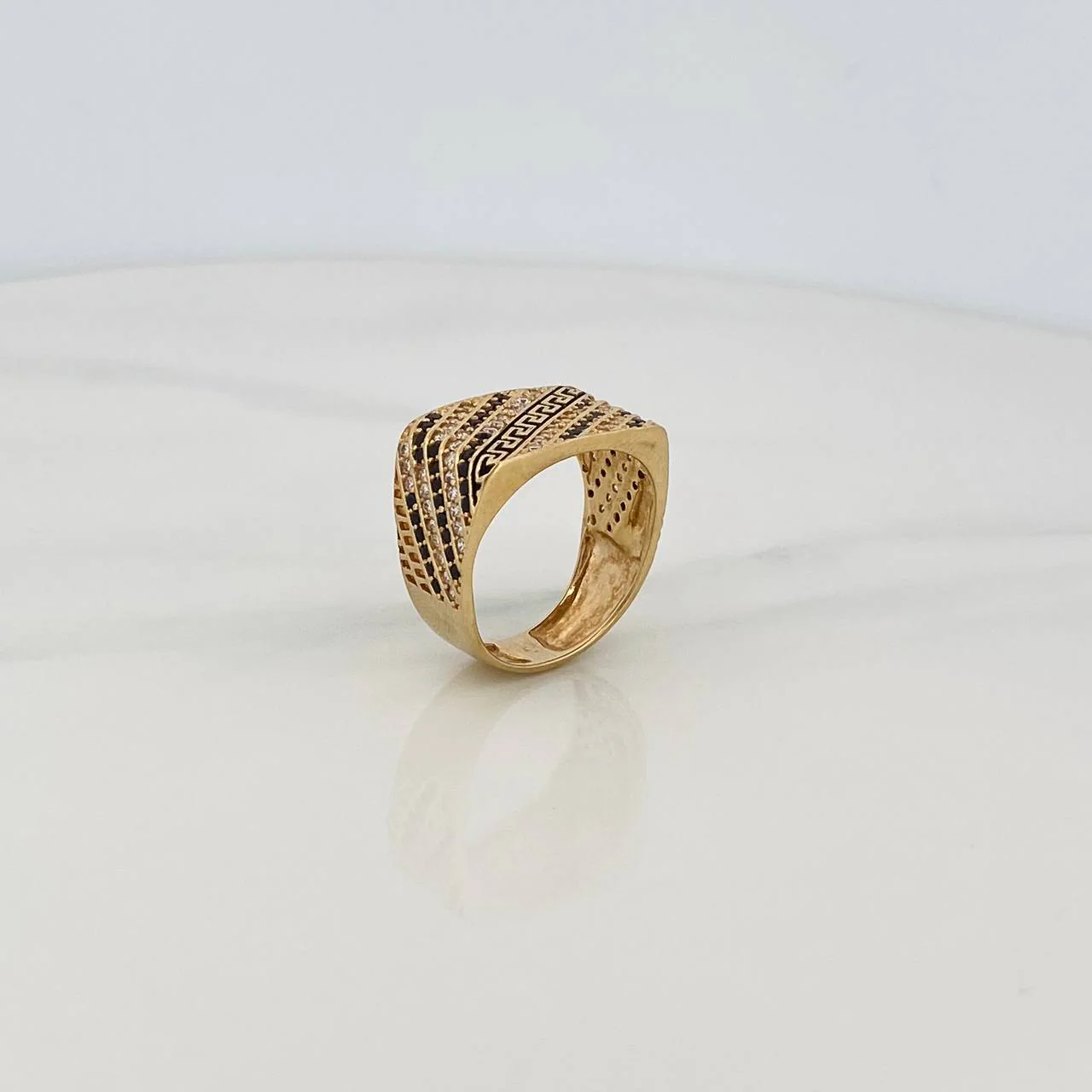 Anillo Tribal 7.15g / T9 Dos Oros Negro Amarillo 18K - Image 2