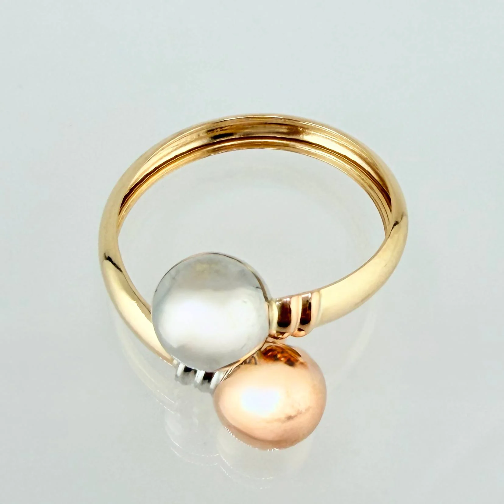 Anillo Tu y Yo 1.45gr / T7 / Tres Oros 18K - Image 3