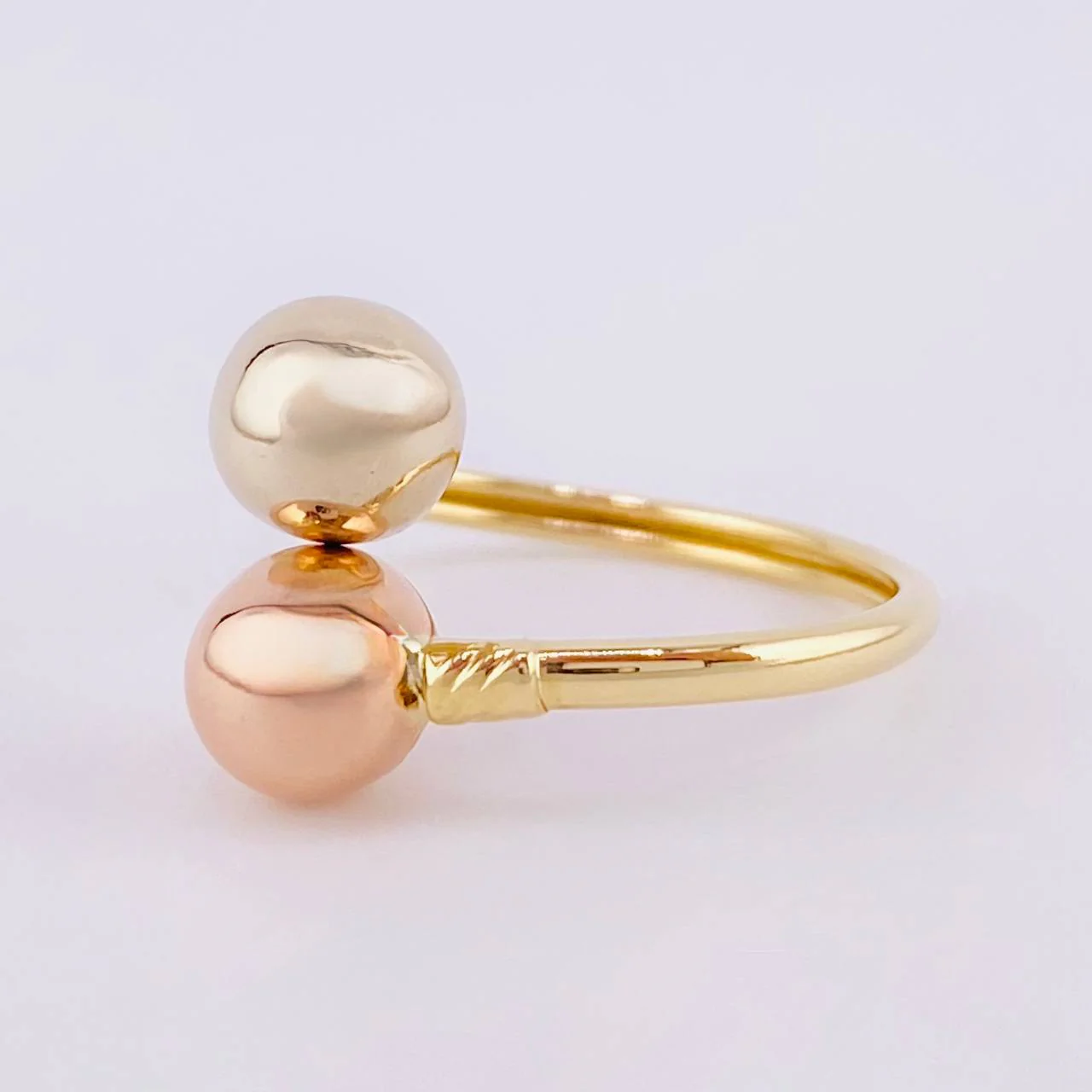 Anillo Tu Y Yo 1.6 g / T6 1/2 Tres Oros 18K - Image 2