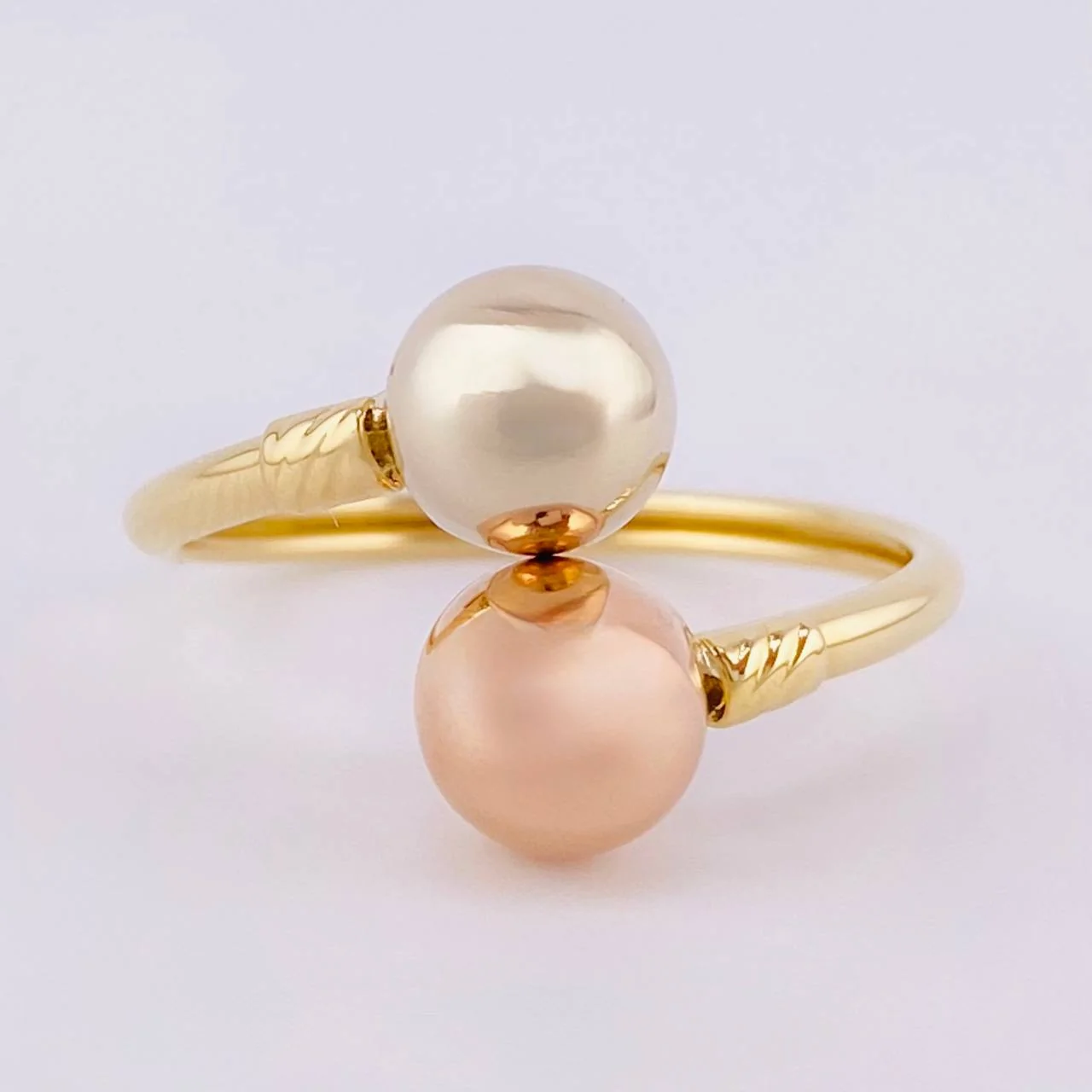 Anillo Tu Y Yo 1.7 g / T7 Tres Oros 18K