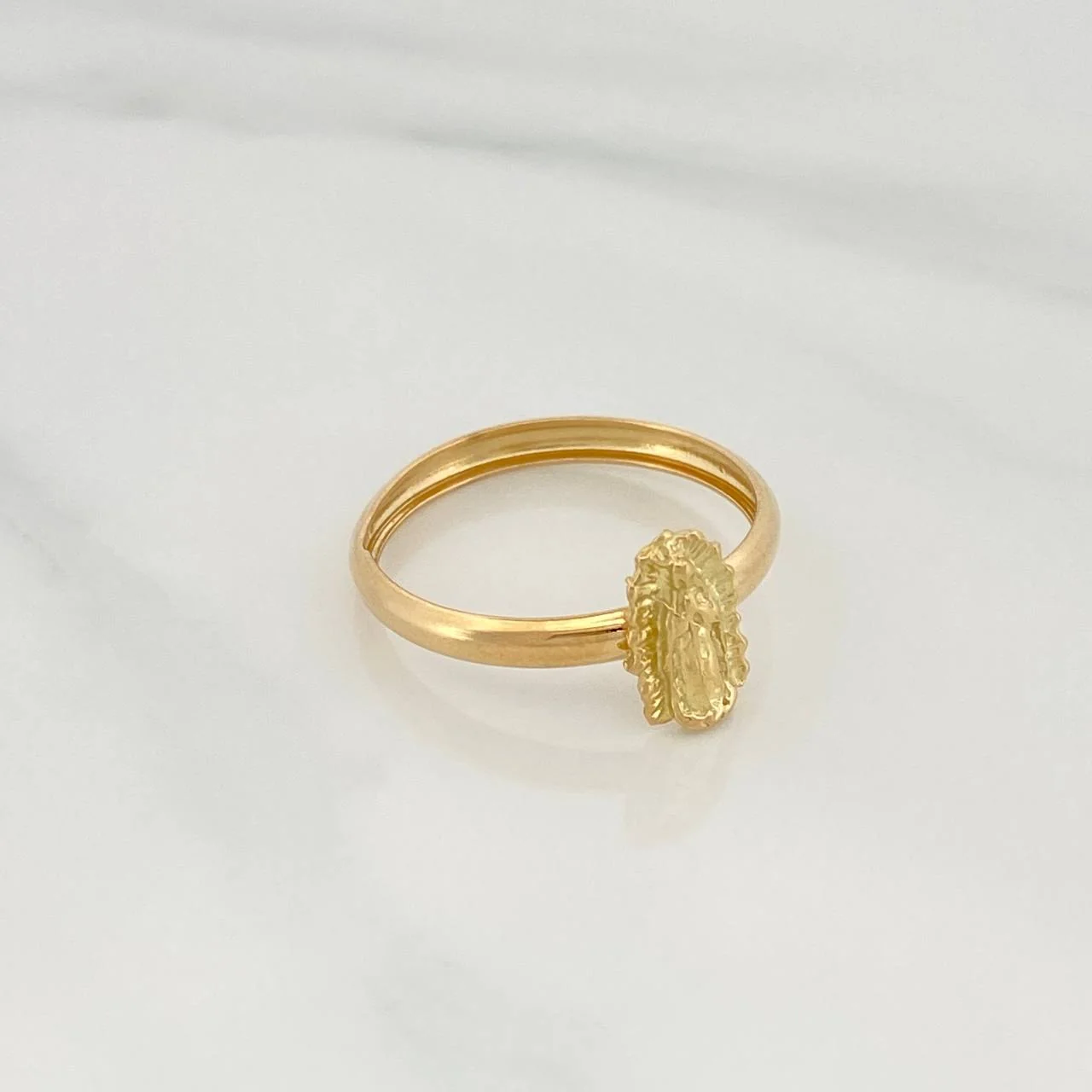 Anillo Virgen de Guadalupe 1.15gr / T7 1/4 / Oro Amarillo 18K % - Image 2