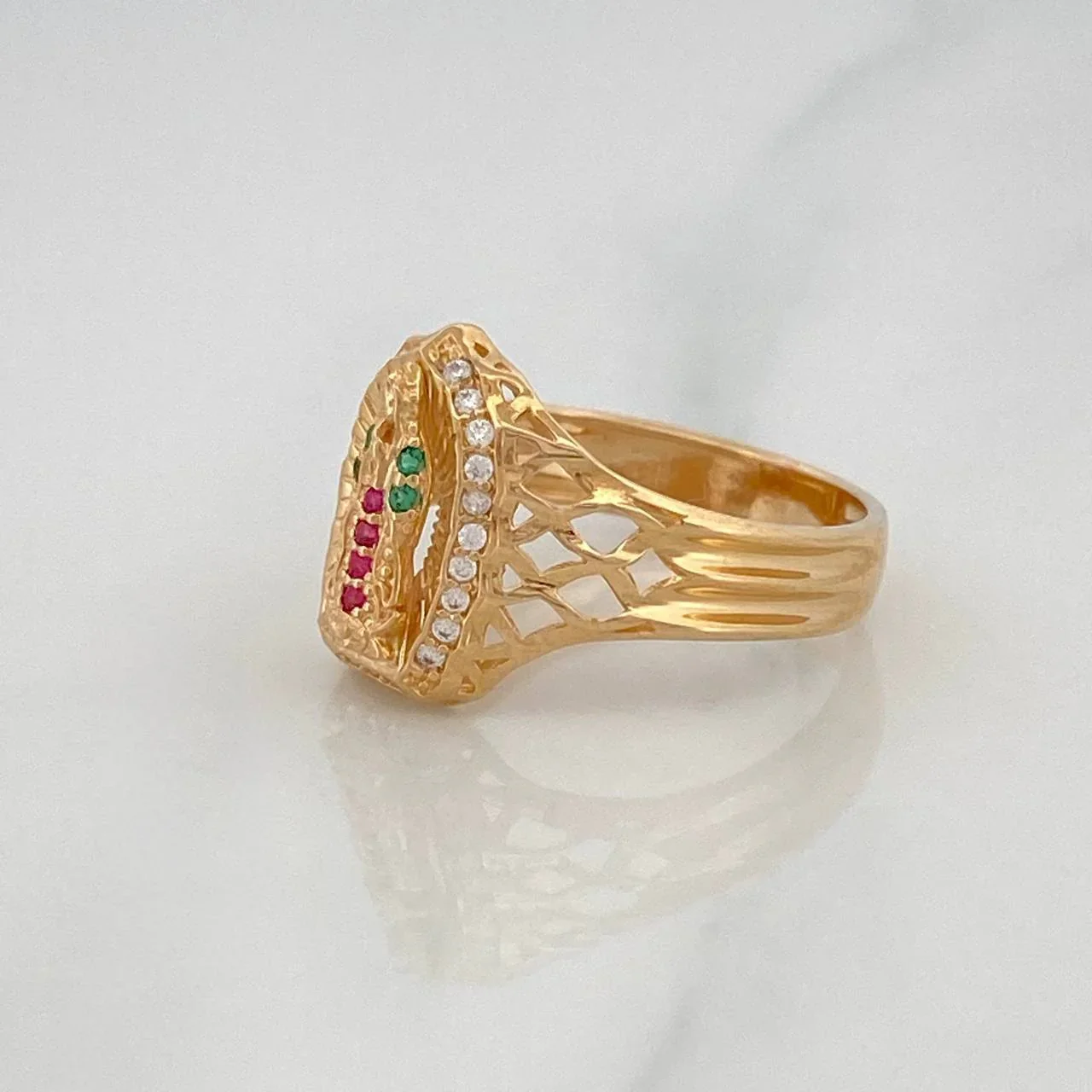 Anillo Virgen de Guadalupe 3.25g / T6 Oro Amarillo 18K - Image 3
