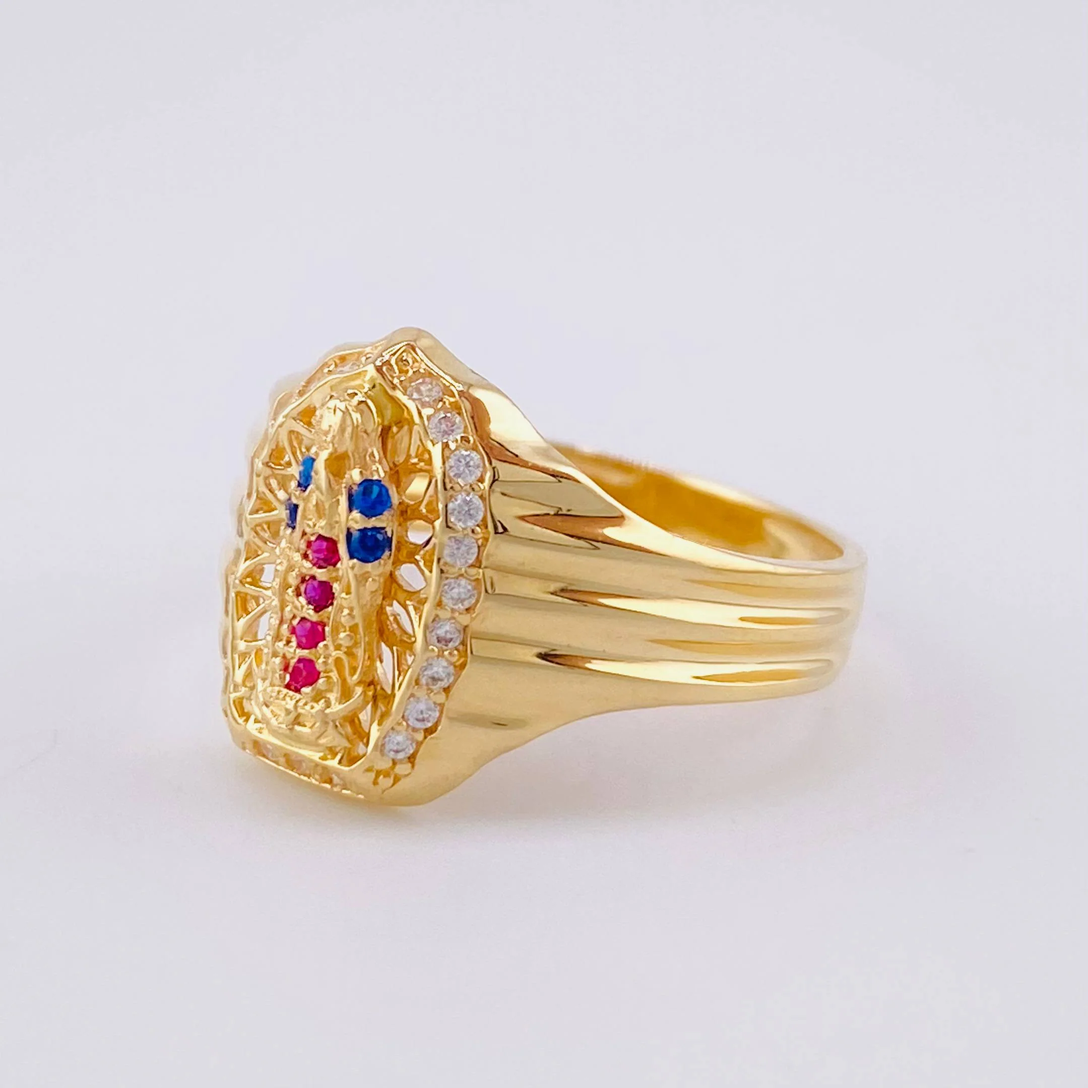 Anillo Virgen de Guadalupe 3.65g / T7 Oro Amarillo 18K - Image 2