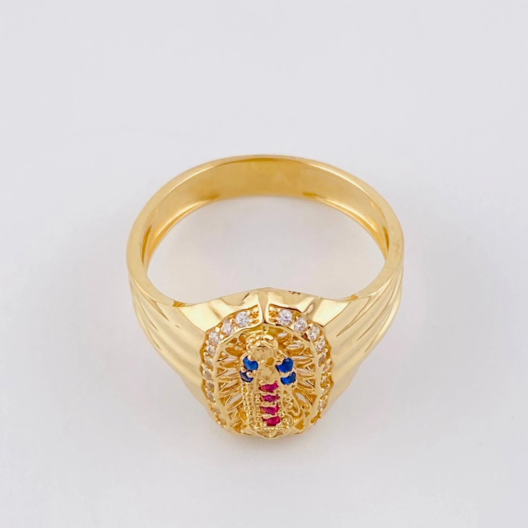 Anillo Virgen de Guadalupe 3.65g / T7 Oro Amarillo 18K - Image 3