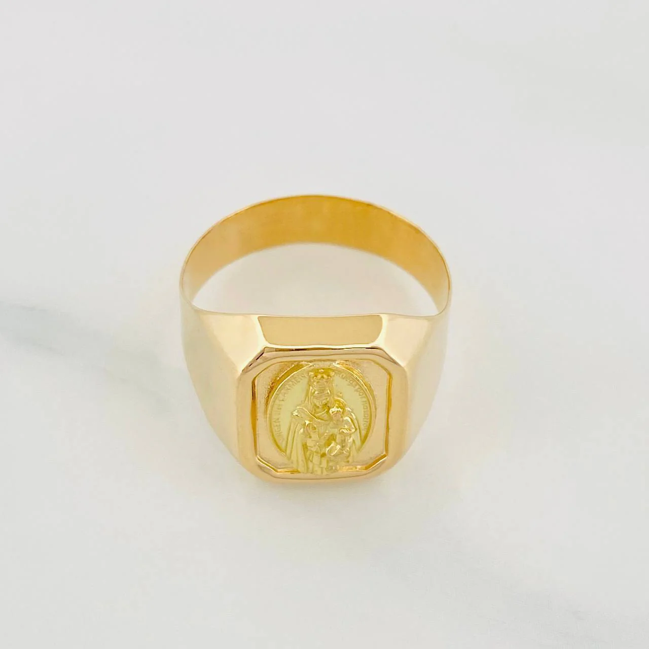 Anillo Virgen Del Carmen 3.55 g / T9 Oro Amarillo 18K - Image 2