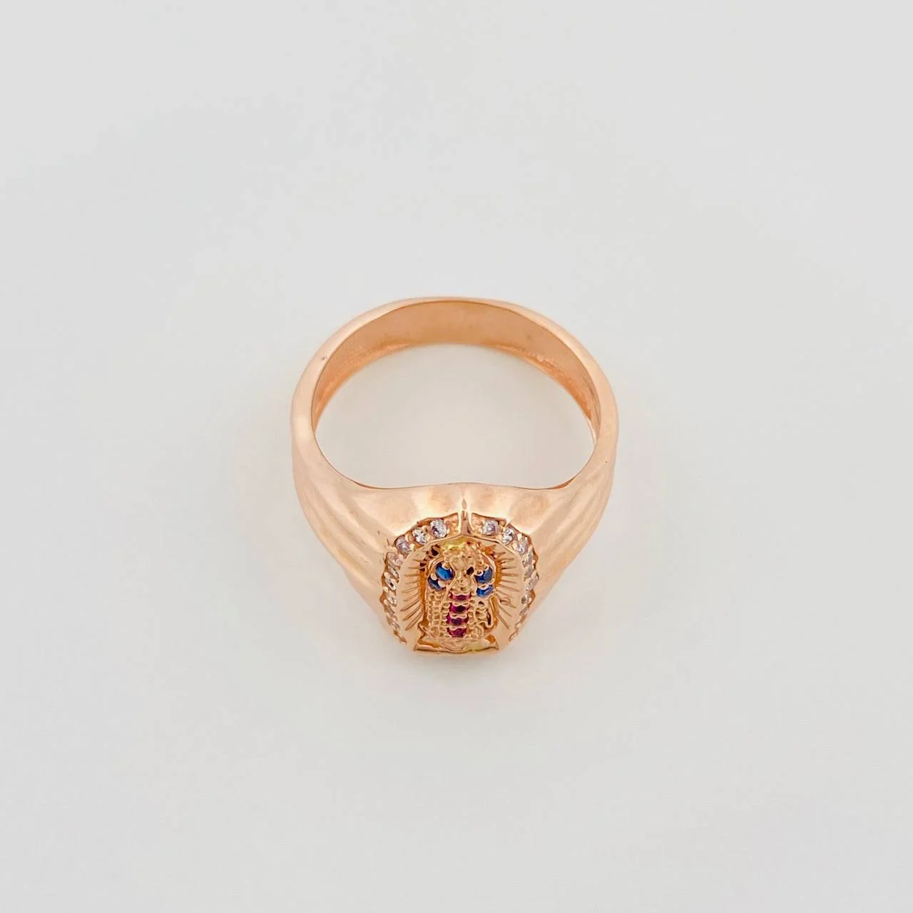 Anillo Virgen Guadalupe 3.85 g / T6 Oro Rosa 18K - Image 3