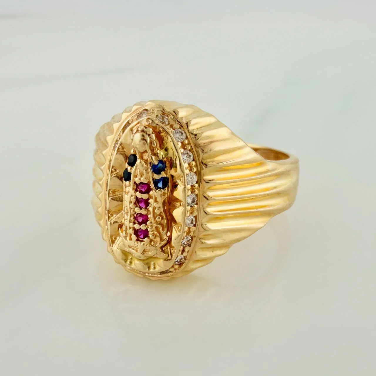 Anillo Virgen Guadalupe 4.5gr / T7 / Oro Amarillo 18K % - Image 2