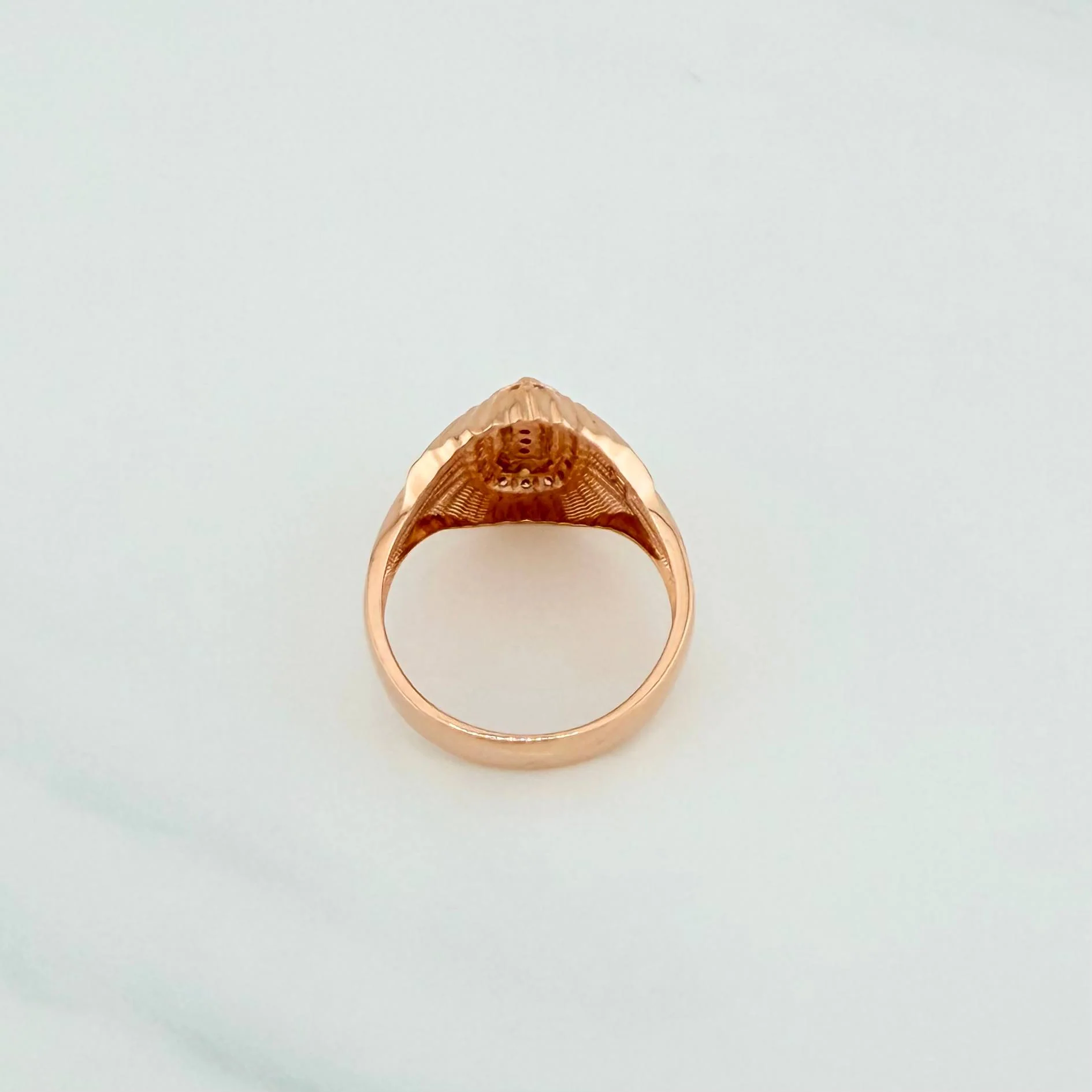 Anillo Virgen Guadalupe 4.8 g / T7 3/4 Oro Rosa 18K - Image 4