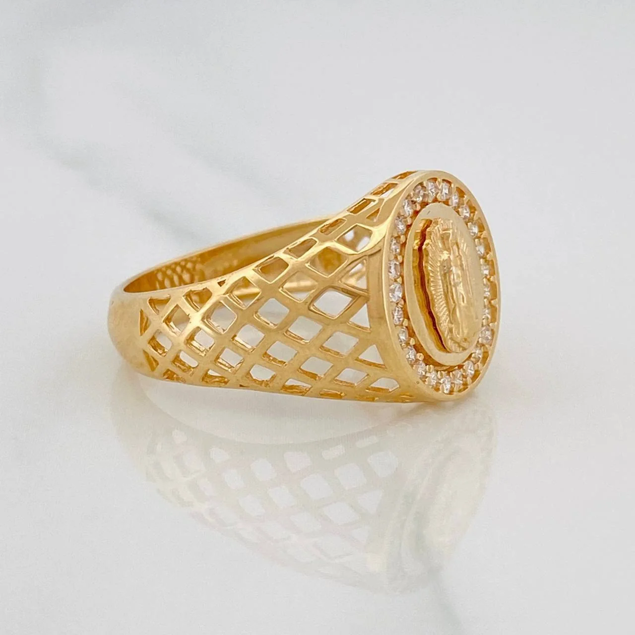 Anillo Virgen Guadalupe 5.3g / T10 1/4 Oro Amarillo 18K - Image 3