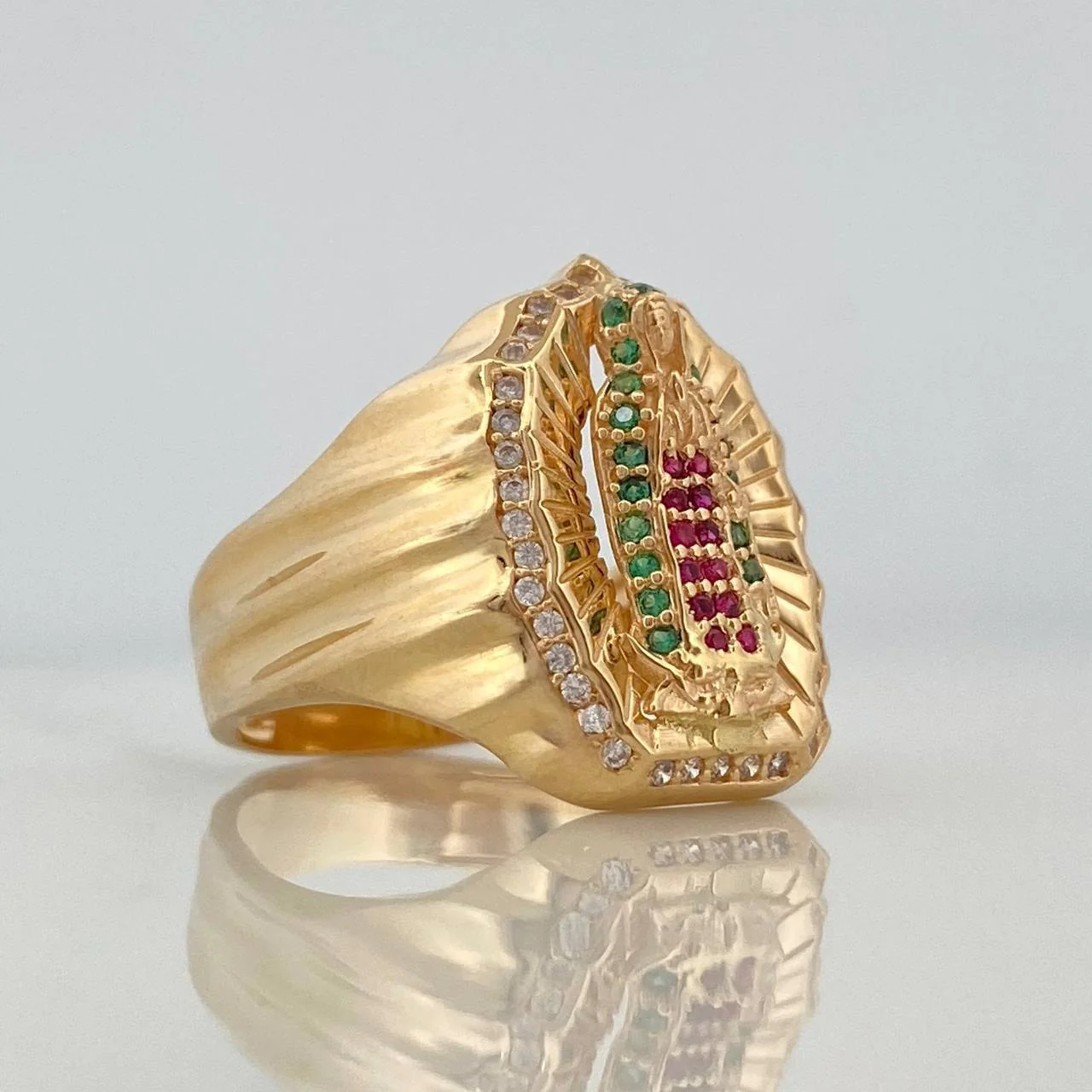 Anillo Virgen Guadalupe 6.85 g / T7 Oro Amarillo 18K - Image 3