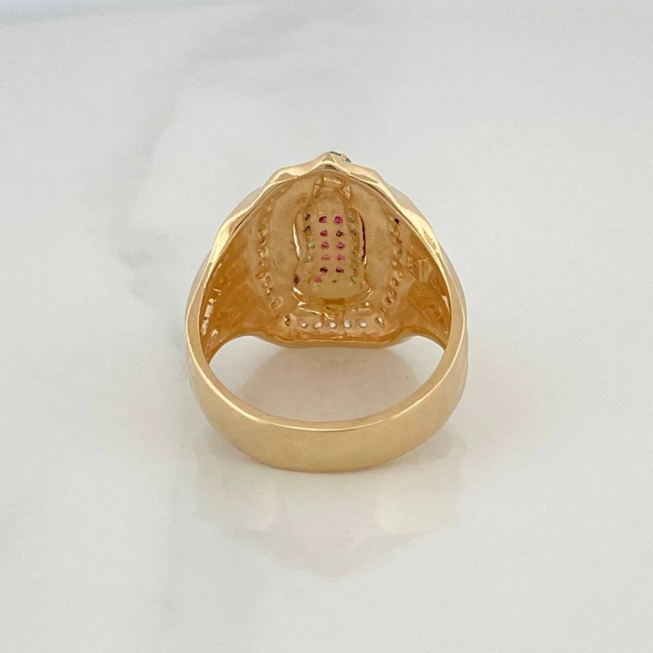 Anillo Virgen Guadalupe 6.85 g / T7 Oro Amarillo 18K - Image 4