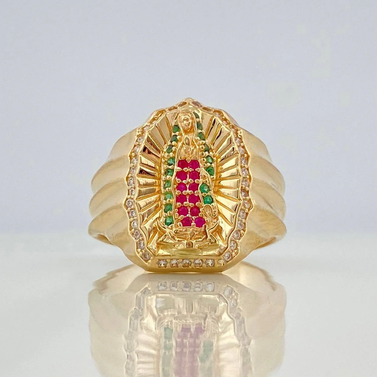 Anillo Virgen Guadalupe 7 g / T10 Oro Amarillo 18K