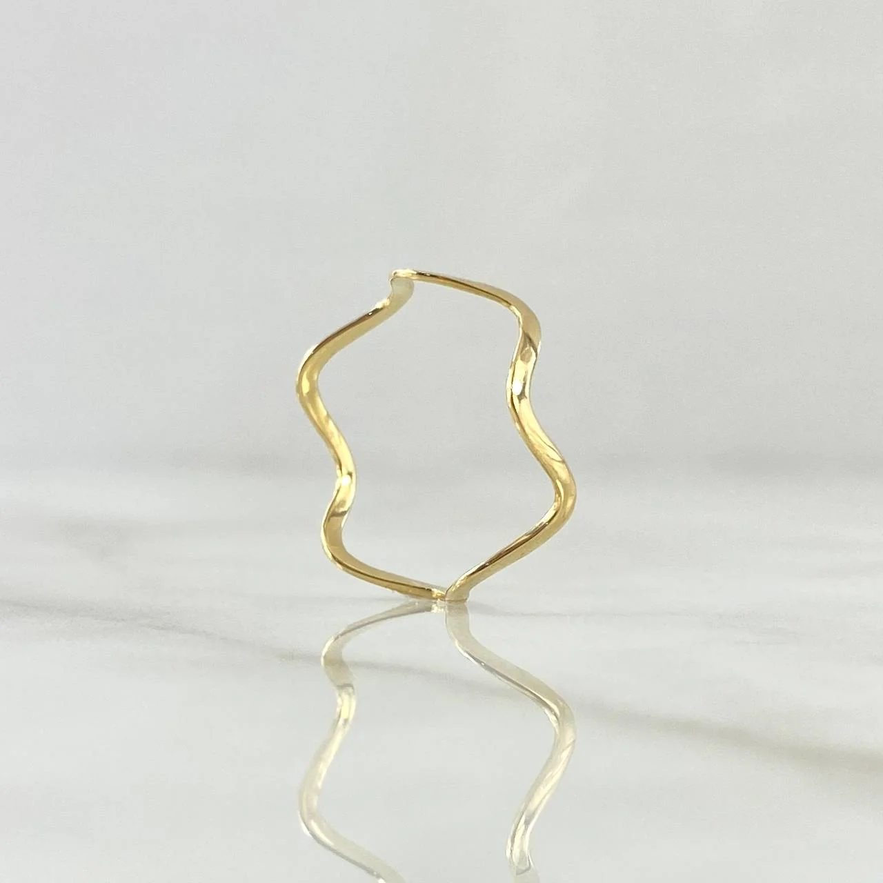 Anillo Zig-Zag 0.8 g / T4 3/4 Oro Amarillo 18K - Image 3