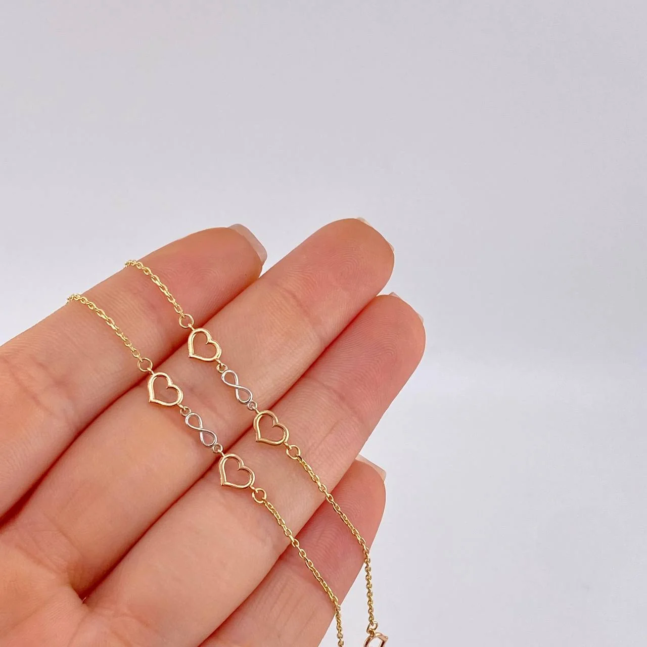 Cadena Aro Seguido Amor Infinito 2.55g / 18 in / 1.05mm Oro Amarillo 18K - Image 5