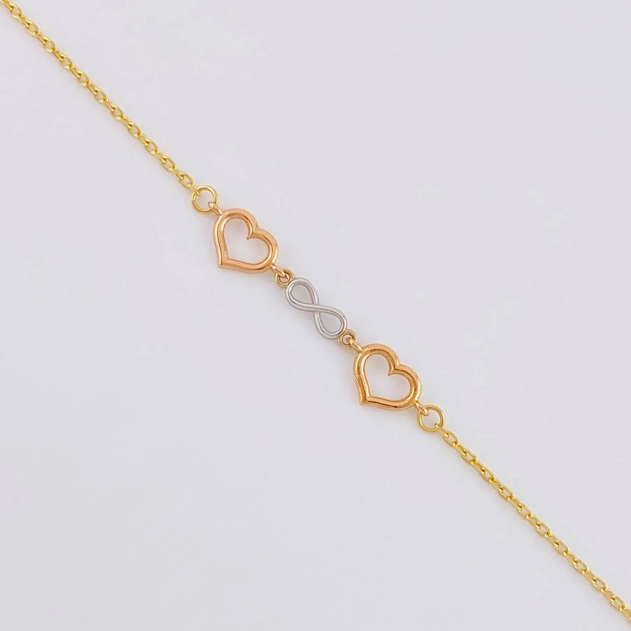 Cadena Aro Seguido Amor Infinito 2.6g / 18 in / 1.05mm Tres Oros 18K - Image 3