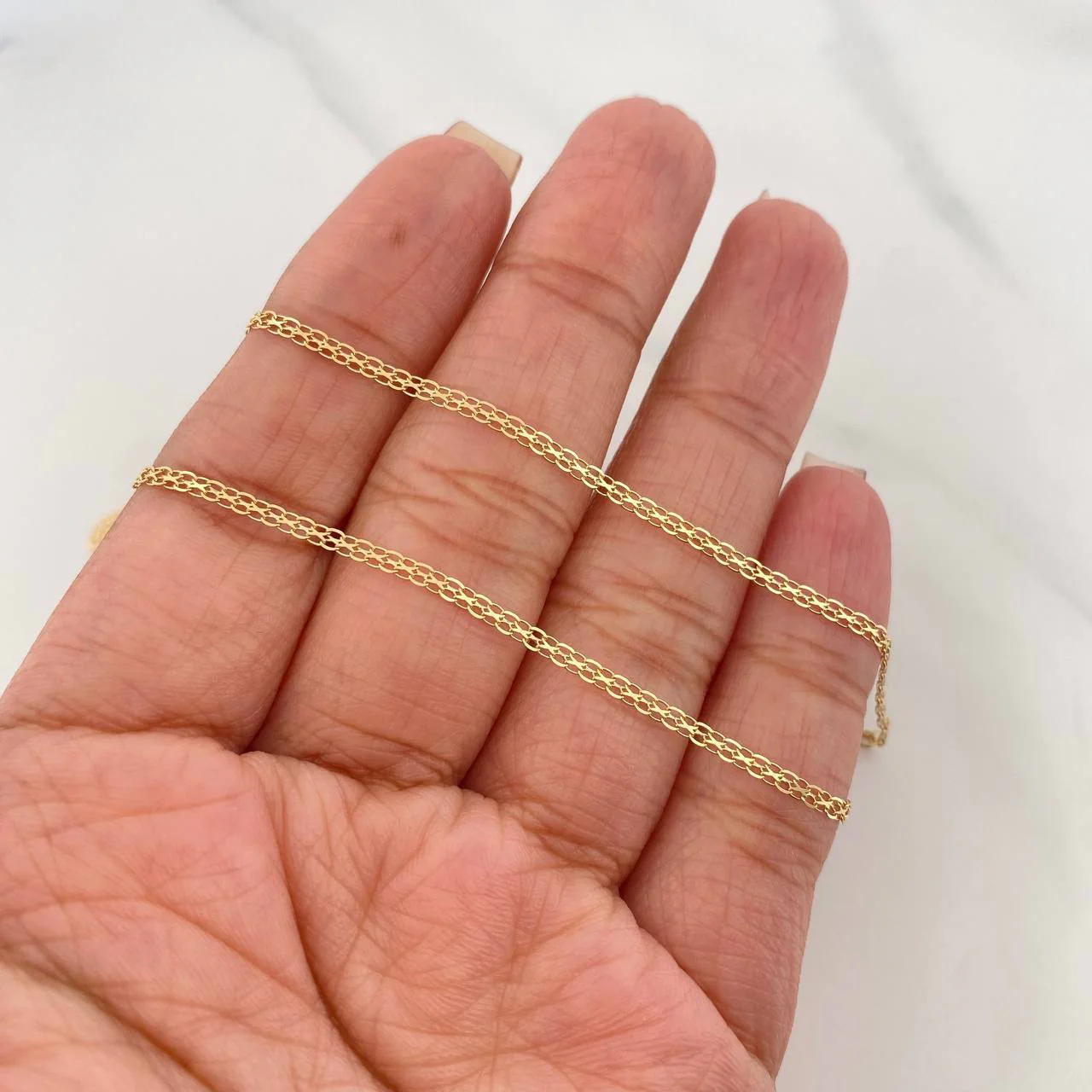 Cadena China 2.1 g / 17 3/4 in / 1.6 mm Oro Amarillo 18K - Image 4