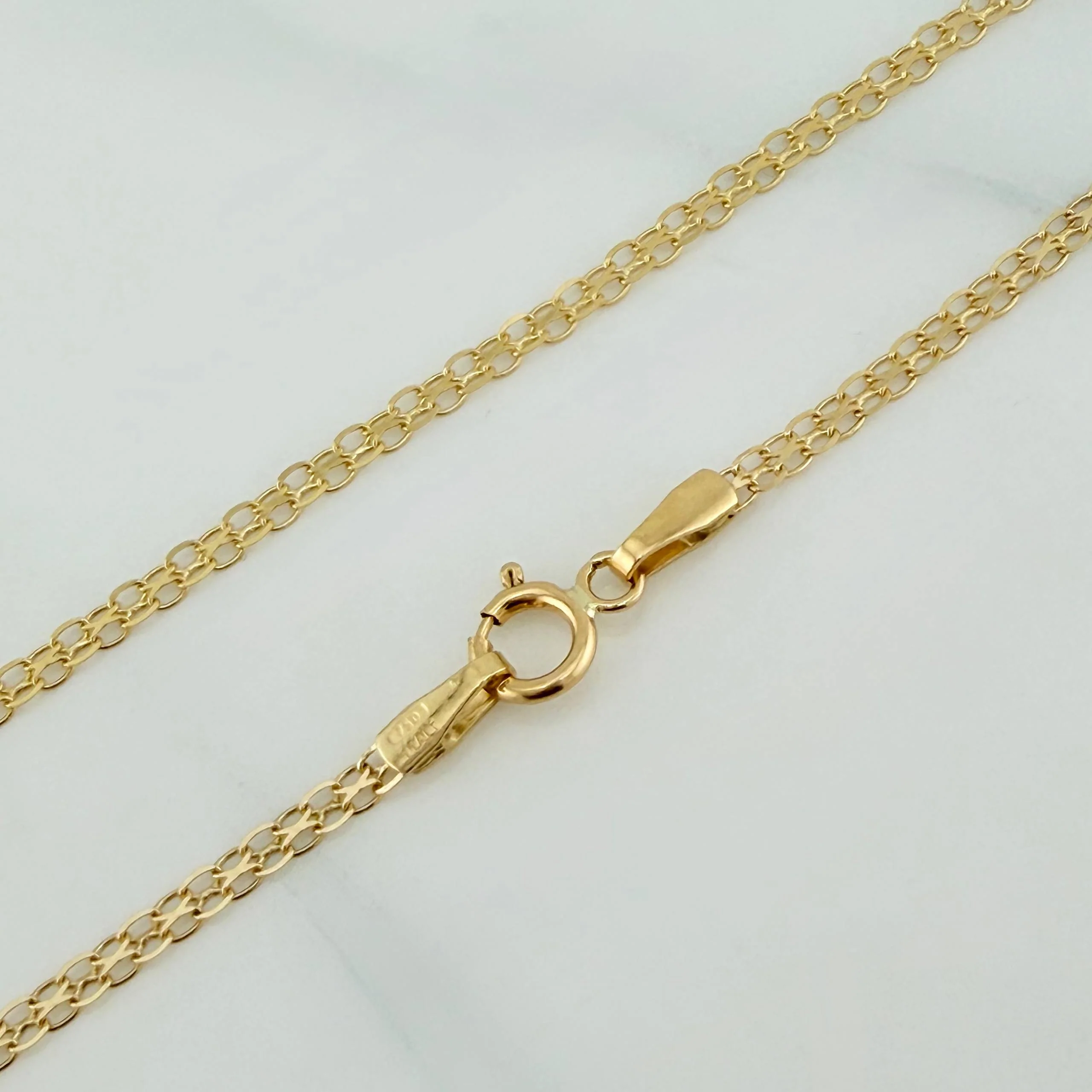 Cadena China 2.15 g / 19 3/4 in / 1.6 mm Oro Amarillo 18K - Image 3