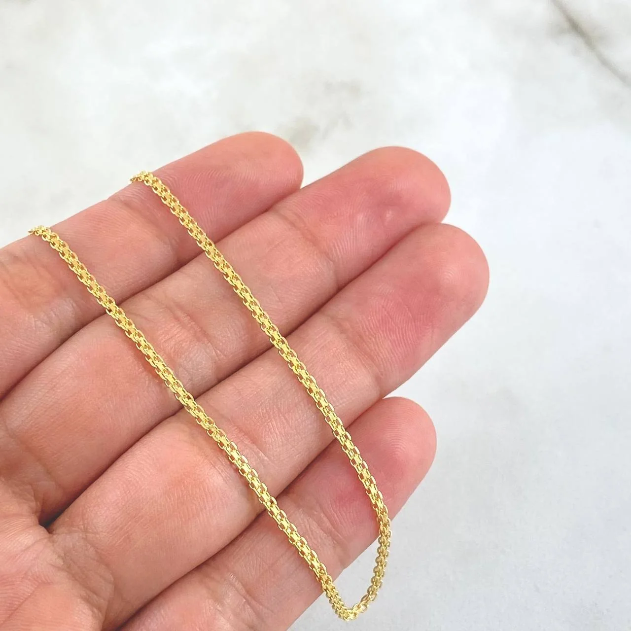 Cadena China 2.45g / 17 3/4 in / 1.5mm Oro Amarillo 18K - Image 4