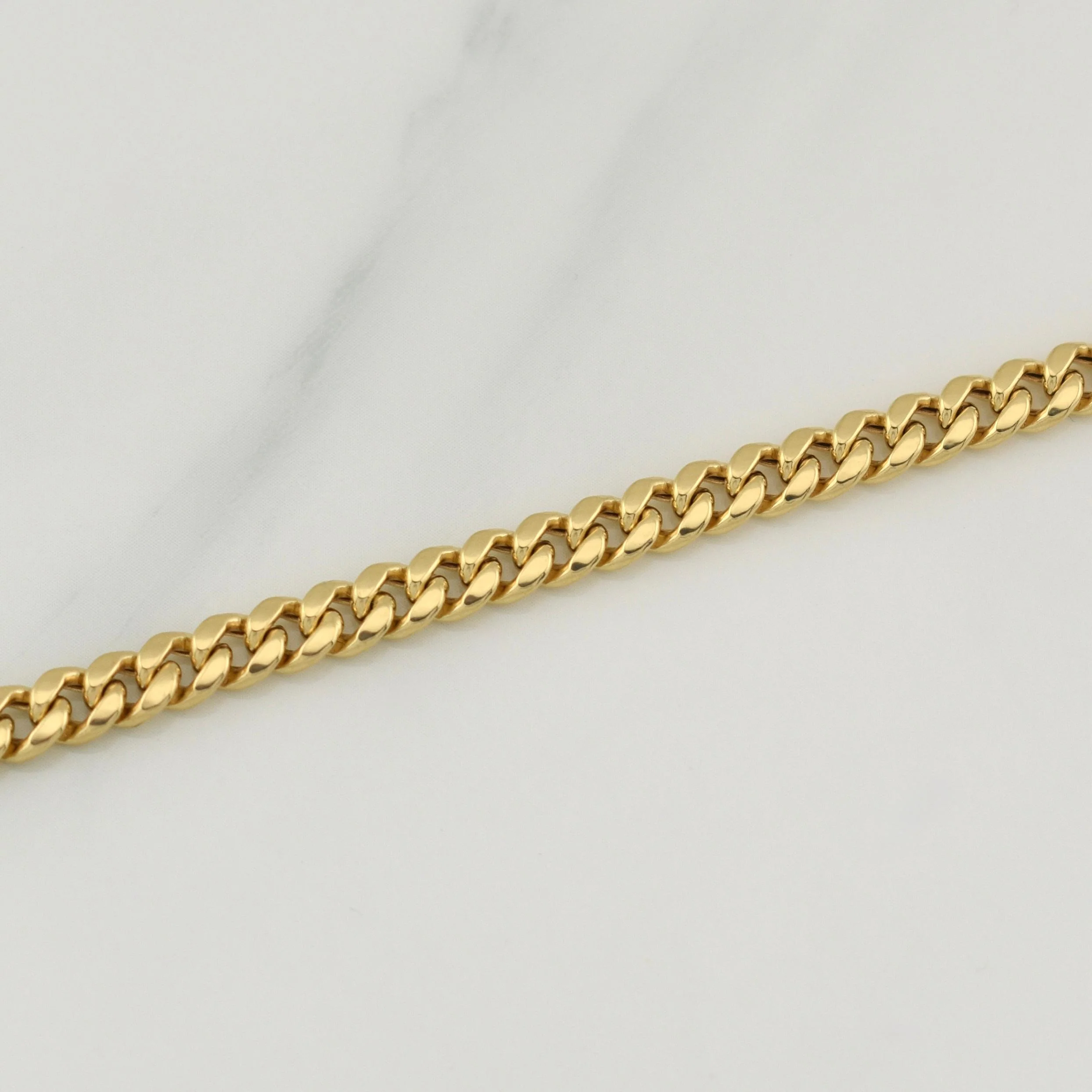 Cadena Cubana 11.15gr / 24 in / 4.5mm Oro Amarillo +3 18K ! - Image 2