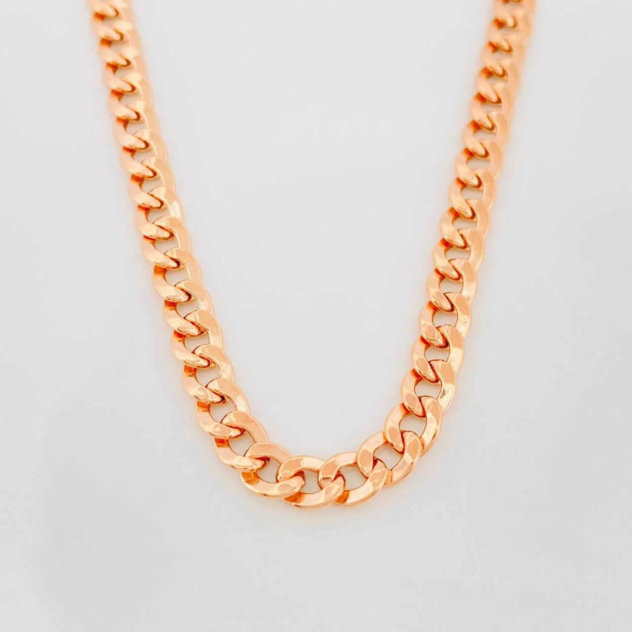 Cadena Cubana 7.25g / 24 in / 4.1mm Oro Rosa 18K