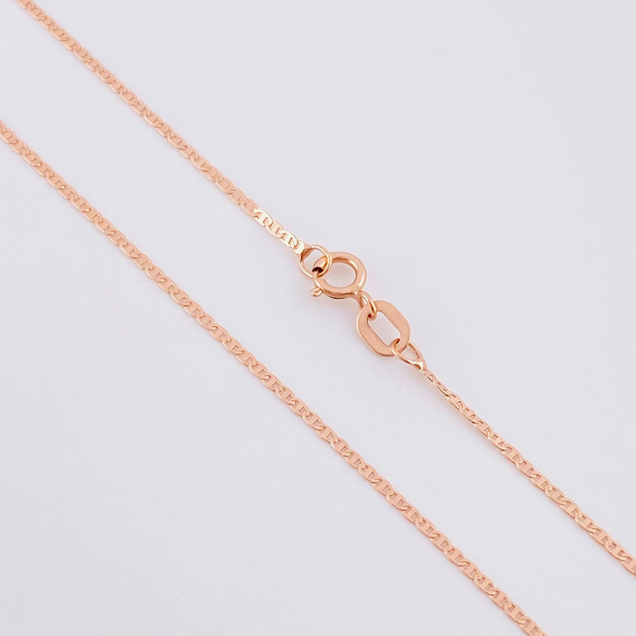 Cadena Escalera Plana 1.05g / 16 in / 1mm Oro Rosa 18K - Image 4