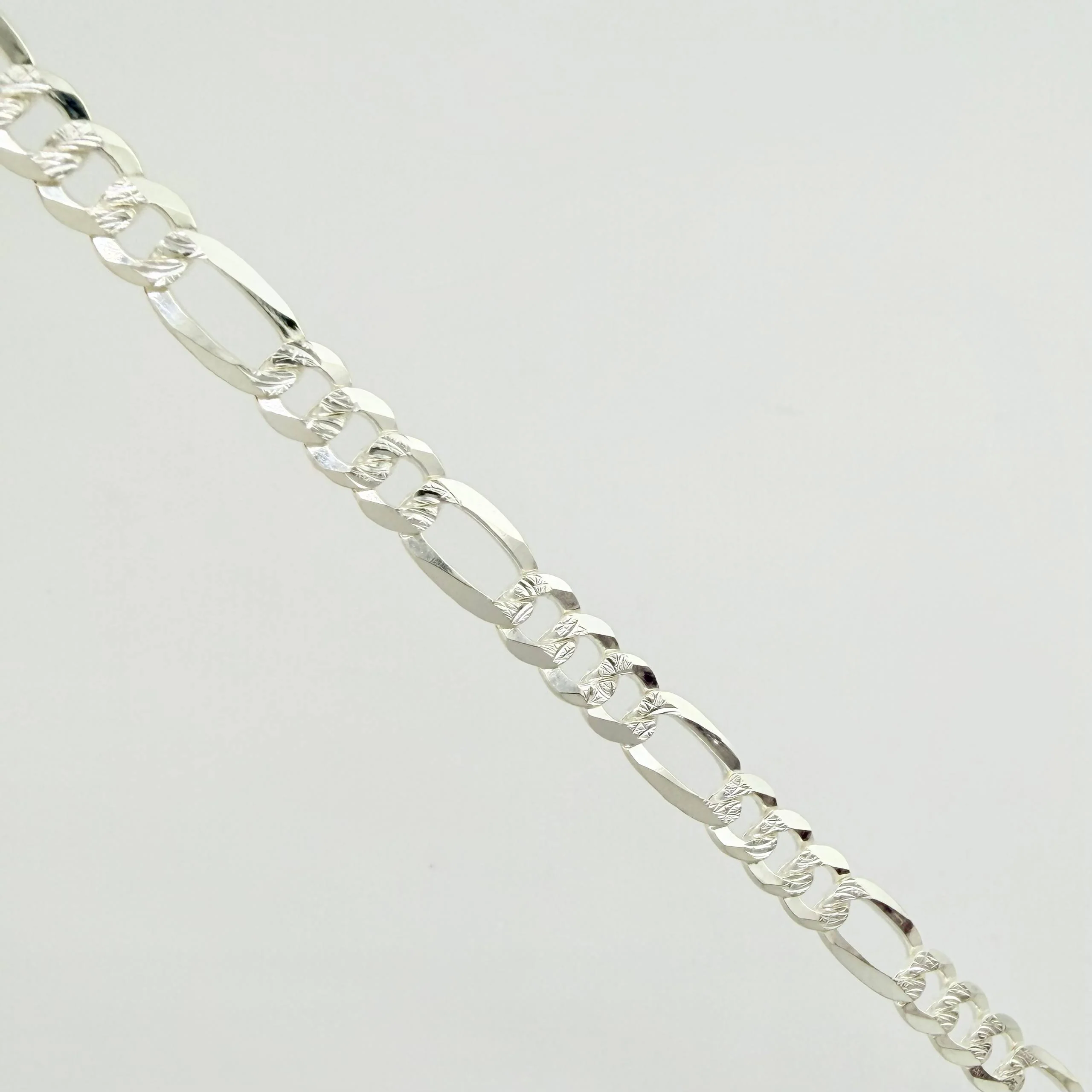 Cadena Figaro 23.55g / 28 in / 6mm Plata 925 * - Image 5