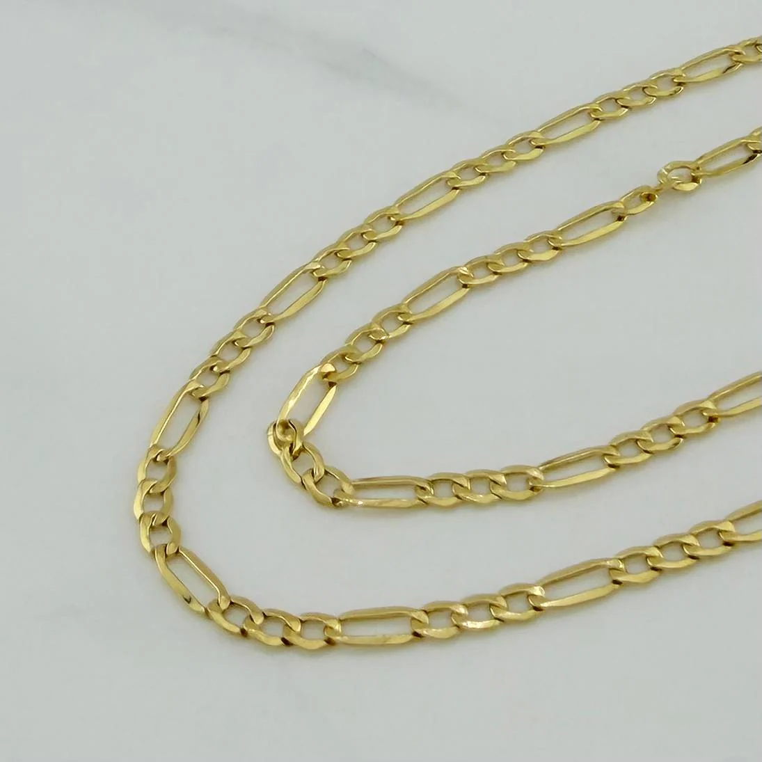 Cadena Figaro 3.2 g / 23 1/2 in / 2.56 mm Oro Amarillo 18K - Image 3