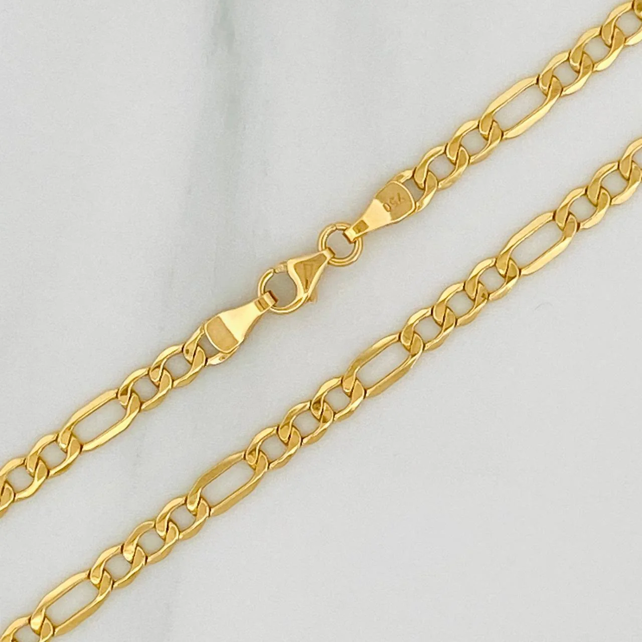 Cadena Figaro 5.9gr / 25 1/2 in / 3.5mm Oro Amarillo +1 18K % - Image 2