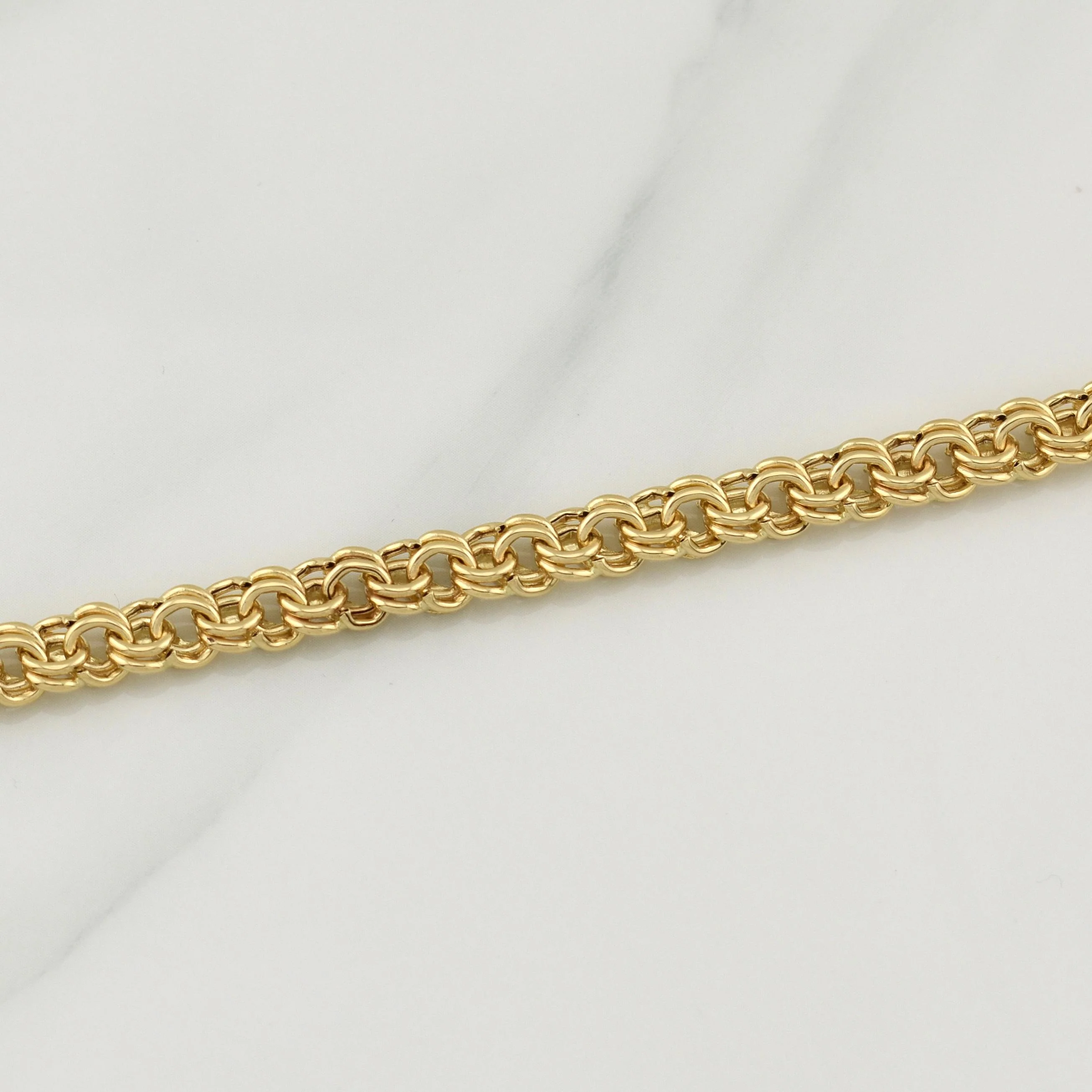 Cadena Garibaldi Doble Faz 34.55g / 24 in / 6.1mm Oro Amarillo +3 18K ! - Image 4