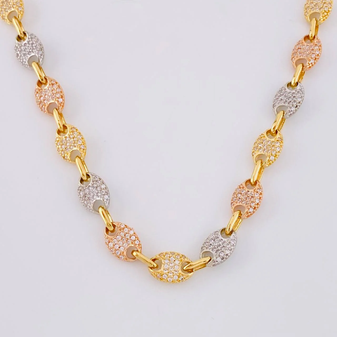 Cadena GC 30g / 18 in / 7mm Tres Oros 18K