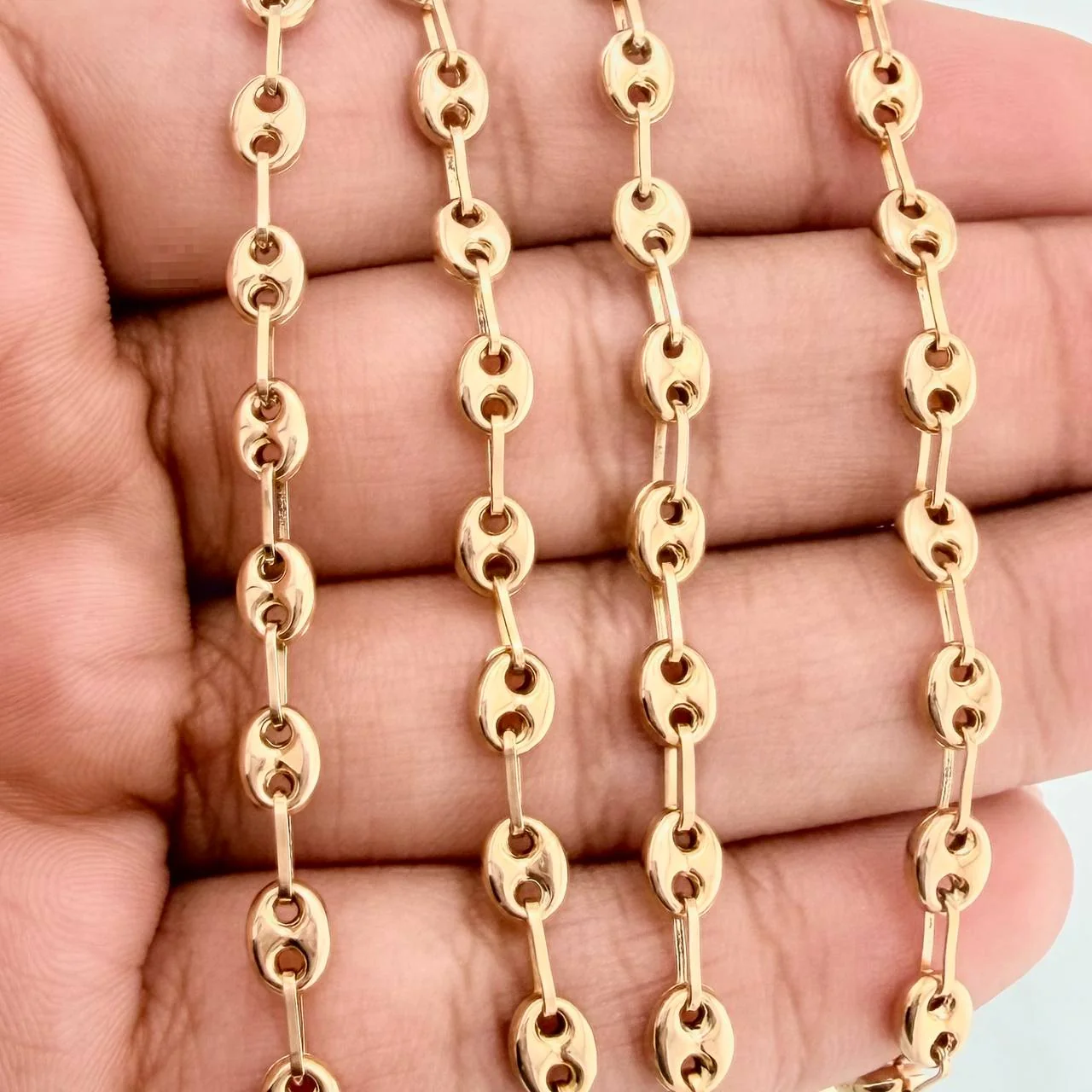 Cadena GC 6.6gr / 20 1/4 in / 4mm Oro Amarillo 18K & - Image 3