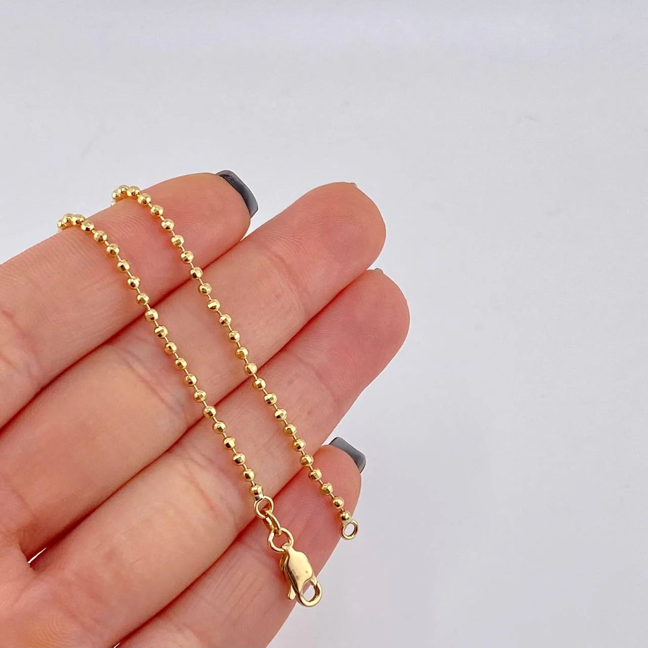Cadena Militar Diamantada 10.3g / 28 in / 2mm Oro Amarillo 18K - Image 3