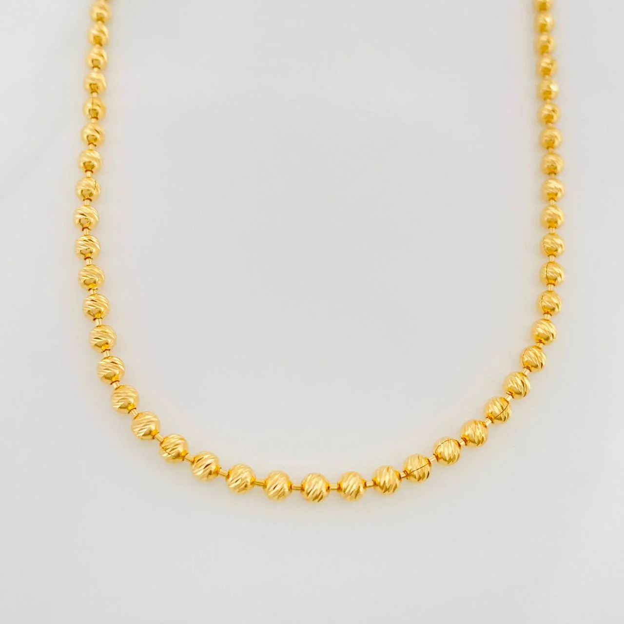 Cadena Militar Diamantada 14.4g / 24 in / 2.28mm Oro Amarillo 18K