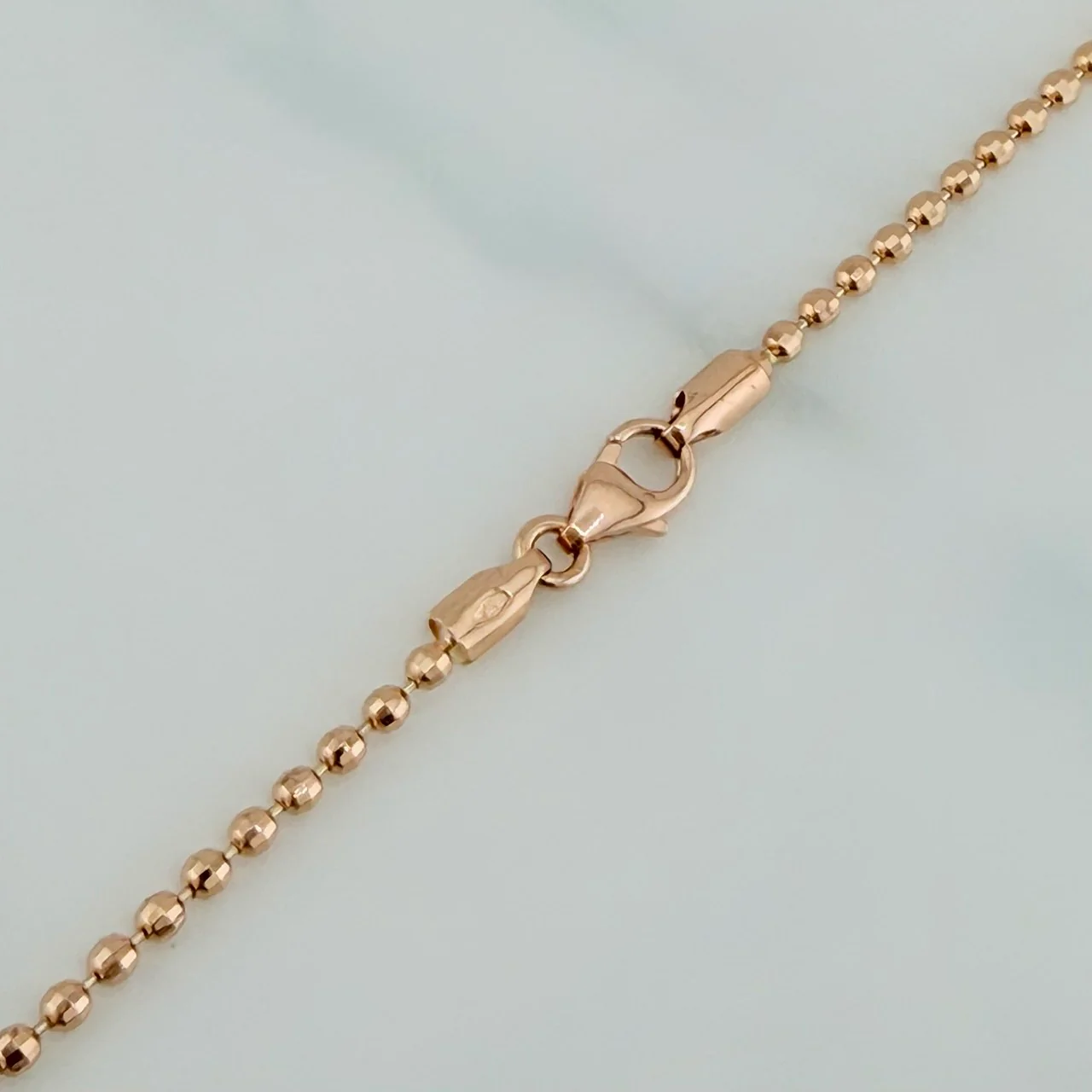 Cadena Militar Diamantado 7.95 g / 23 3/4 in / 1.65 mm Oro Rosa 18K - Image 3