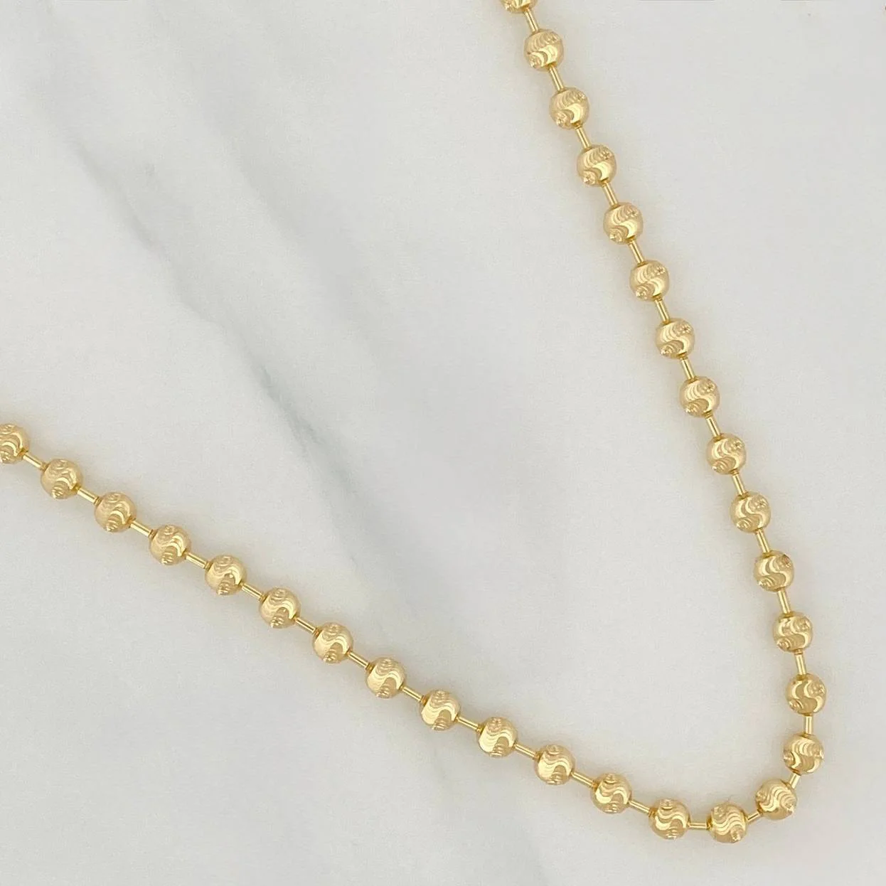 Cadena Militar Media Luna 14.8gr / 24 in / 4mm Oro Amarillo Nac.Esp. 18K $