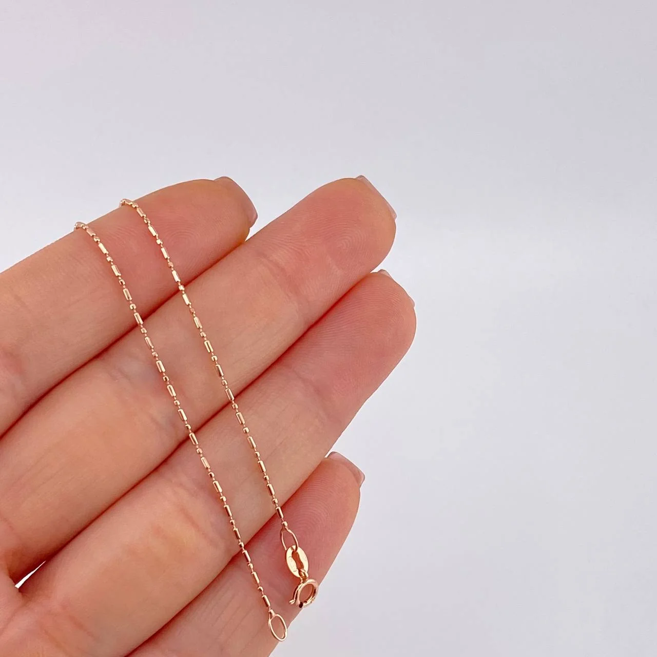 Cadena Morse 1.45g / 18 in / 0.8mm Oro Rosa 18K - Image 5
