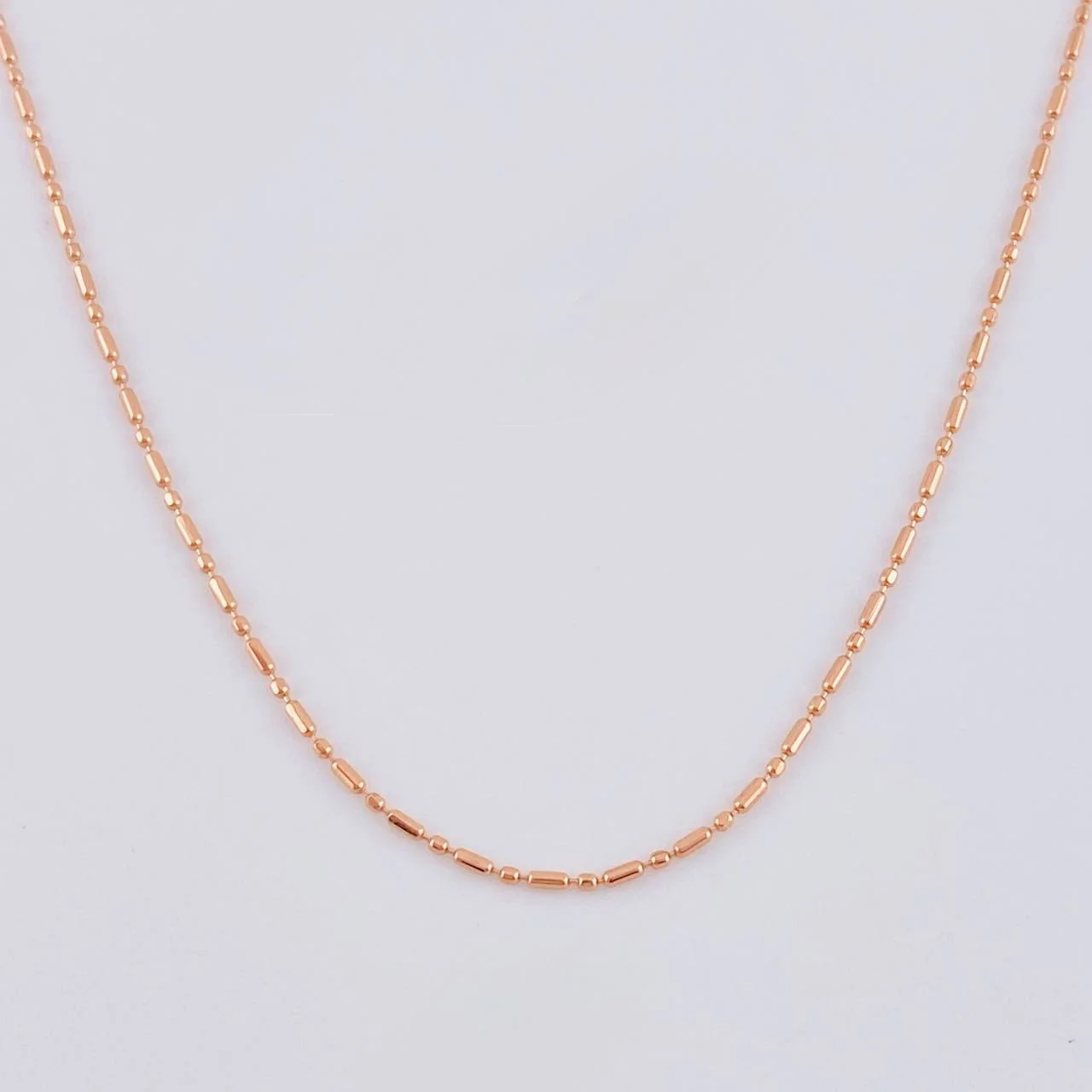 Cadena Morse 1.65g / 20 in / 0.8mm Oro Rosa 18K