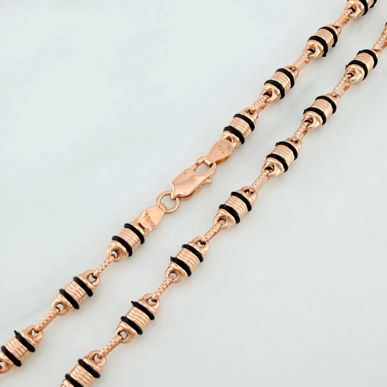 Cadena Rustica Barril 13.85gr / 23 3/4 in / 4.4mm Oro Rosa 18K % - Image 3
