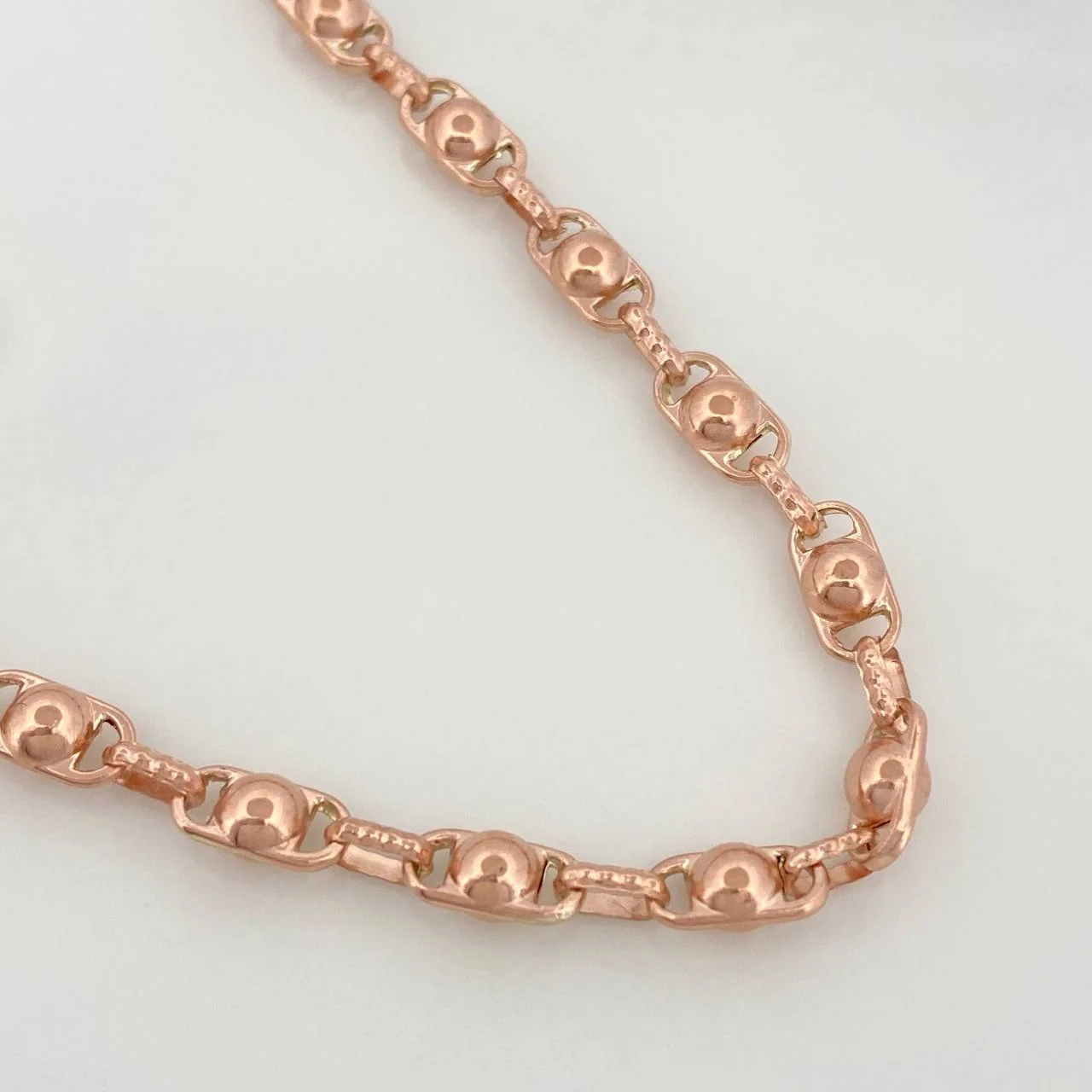 Cadena Rustica Burbuja 16.5gr / 28 1/2 in / 4.4mm Oro Rosa 18K $ - Image 2