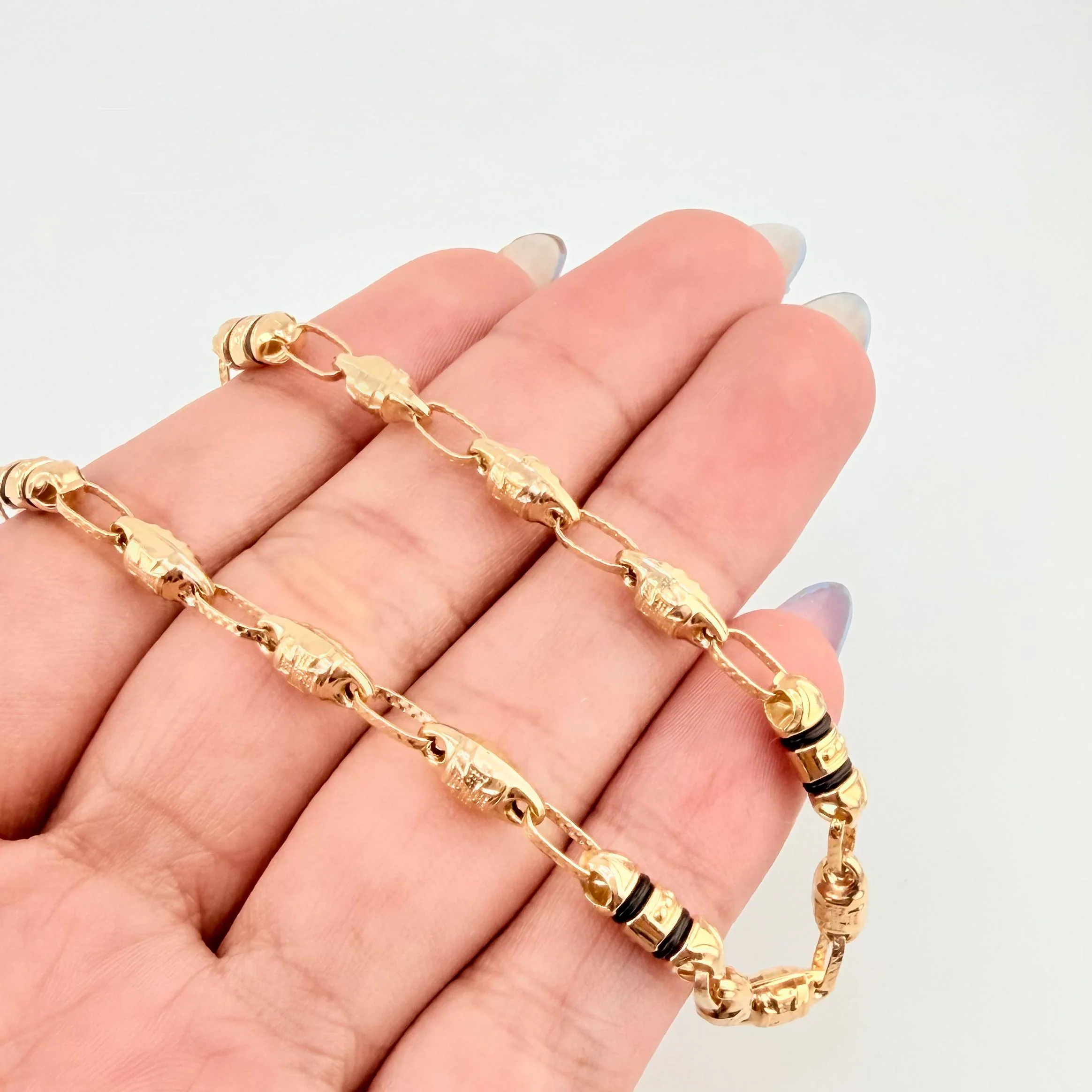 Cadena Rustica Templaria 3x1 12.5gr / 24 1/2 in / 4mm Oro Amarillo 18K - Image 5