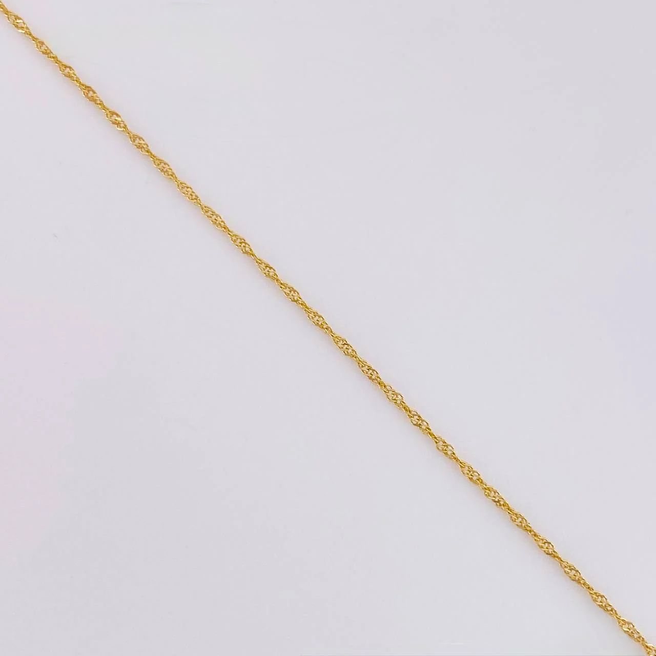 Cadena Singapur 0.75g / 16 in / 0.6mm Oro Amarillo 18K - Image 3