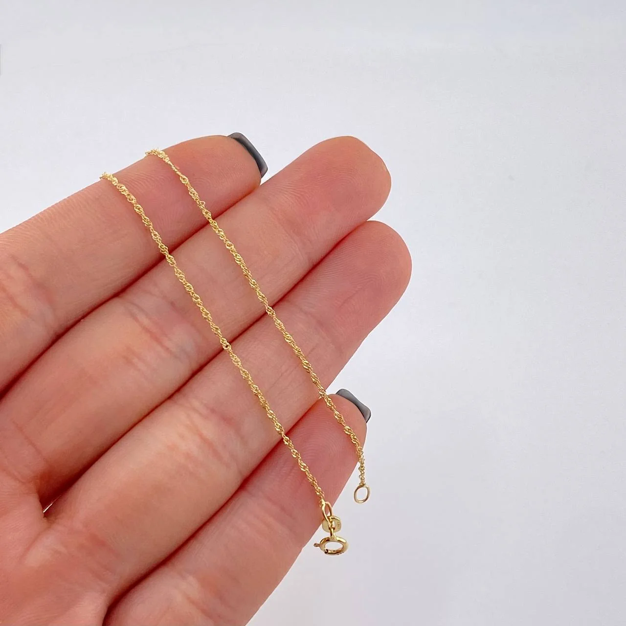Cadena Singapur 0.9 g / 19 1/2 in / 1 mm Oro Amarillo 18K - Image 5