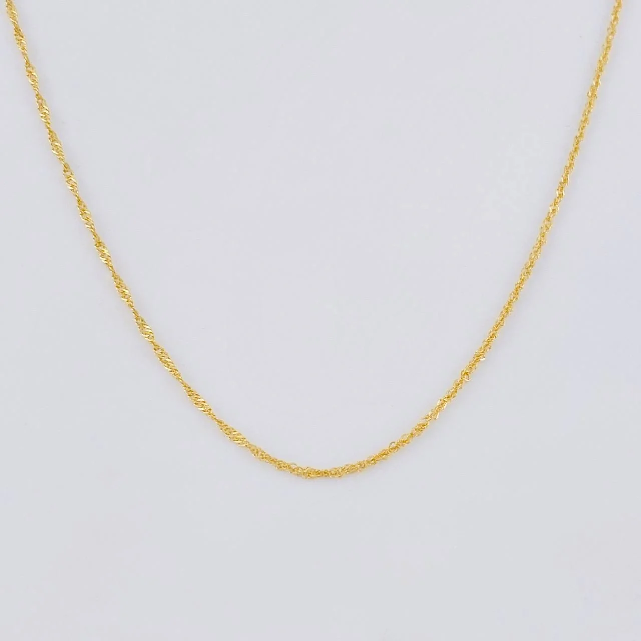 Cadena Singapur 0.9 g / 19 in / 1 mm Oro Amarillo 18K