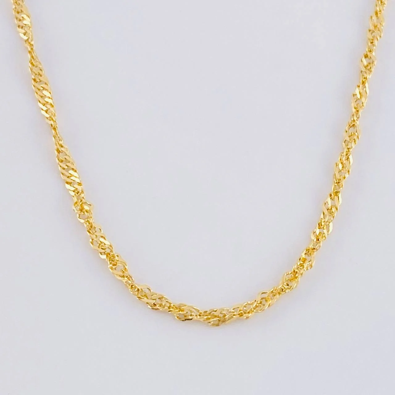 Cadena Singapur 1.6g / 20 in / 1.8mm Oro Amarillo 18K