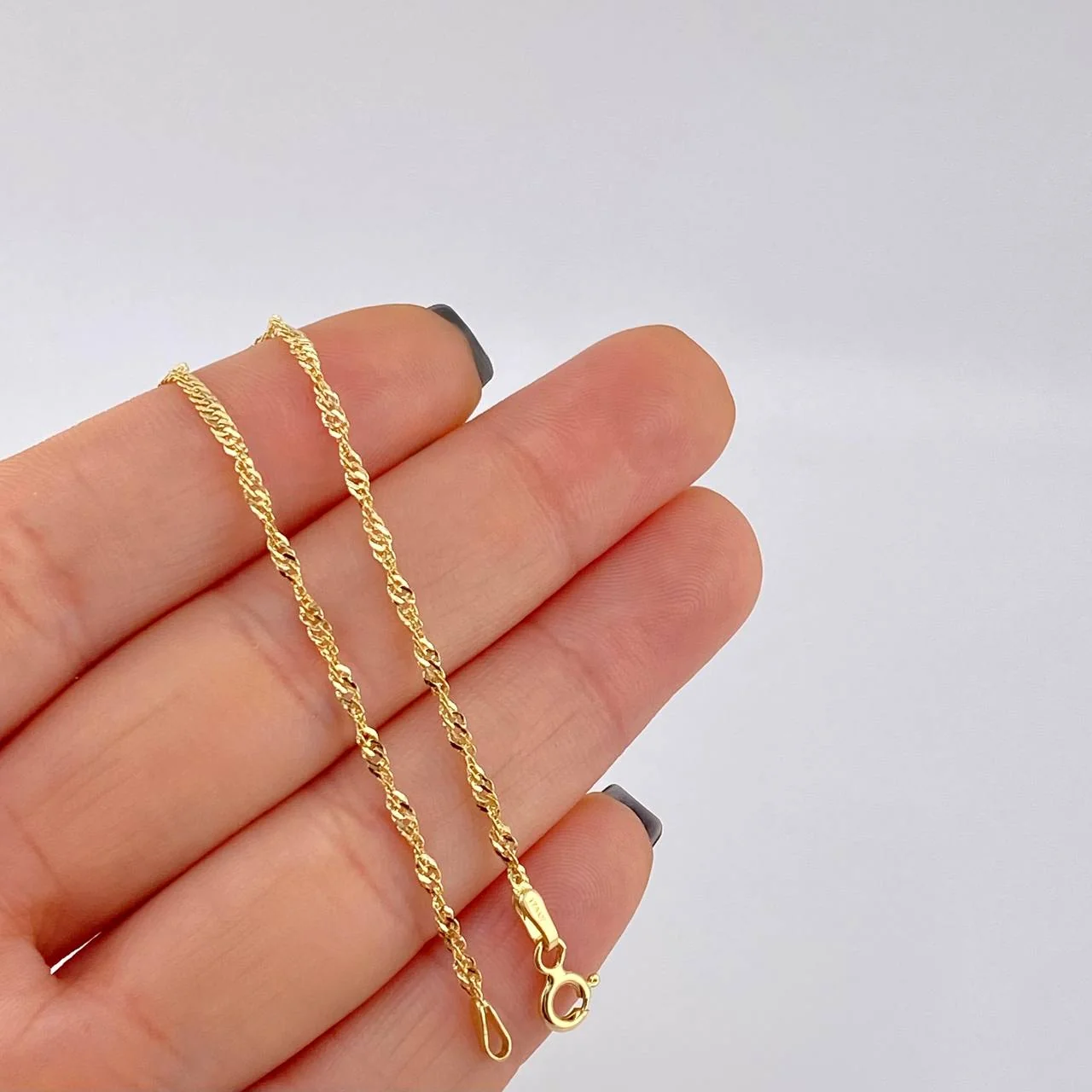 Cadena Singapur 1.6 g / 19 3/4 in / 1.8 mm Oro Amarillo 18K - Image 5