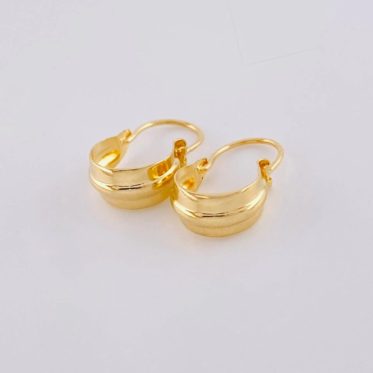 Candongas Ash Divididas 0.6 g / 1/2 in Oro Amarillo 18K - Image 3