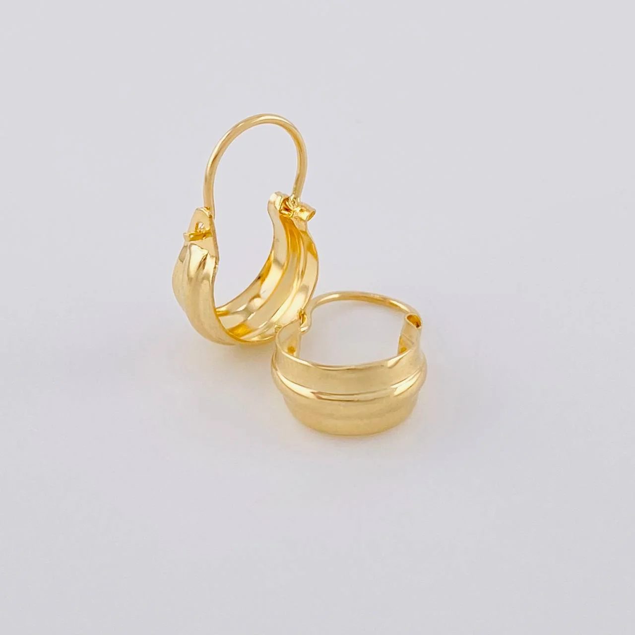 Candongas Ash Divididas 0.6 g / 1/2 in Oro Amarillo 18K - Image 4