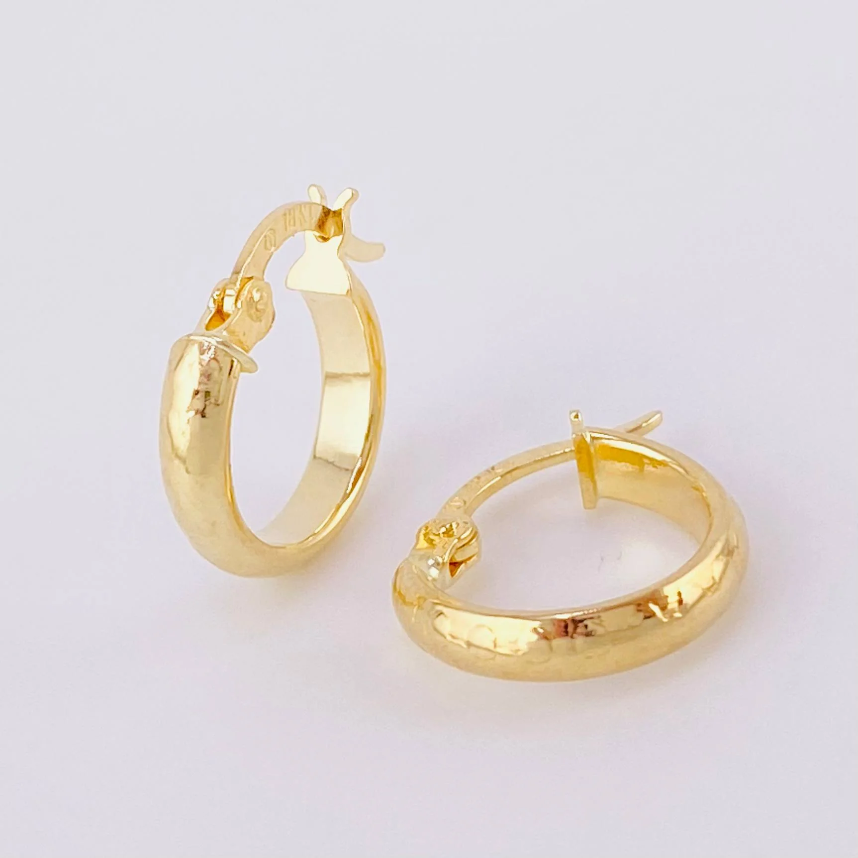 Candongas Burbuja 0.95g / 1/2 in Oro Amarillo 18K - Image 3