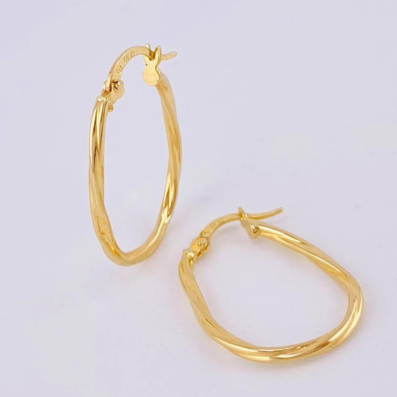 Candongas Candongas Nilo Ovaladas 1.45gr / 1 in / Oro Amarillo 18K * - Image 4
