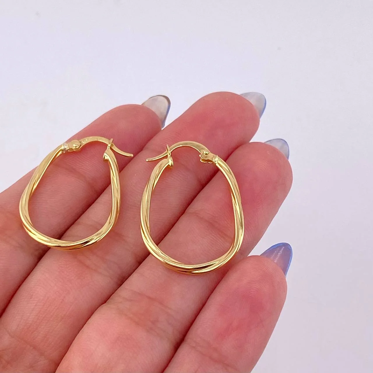 Candongas Candongas Nilo Ovaladas 1.45gr / 1 in / Oro Amarillo 18K * - Image 5